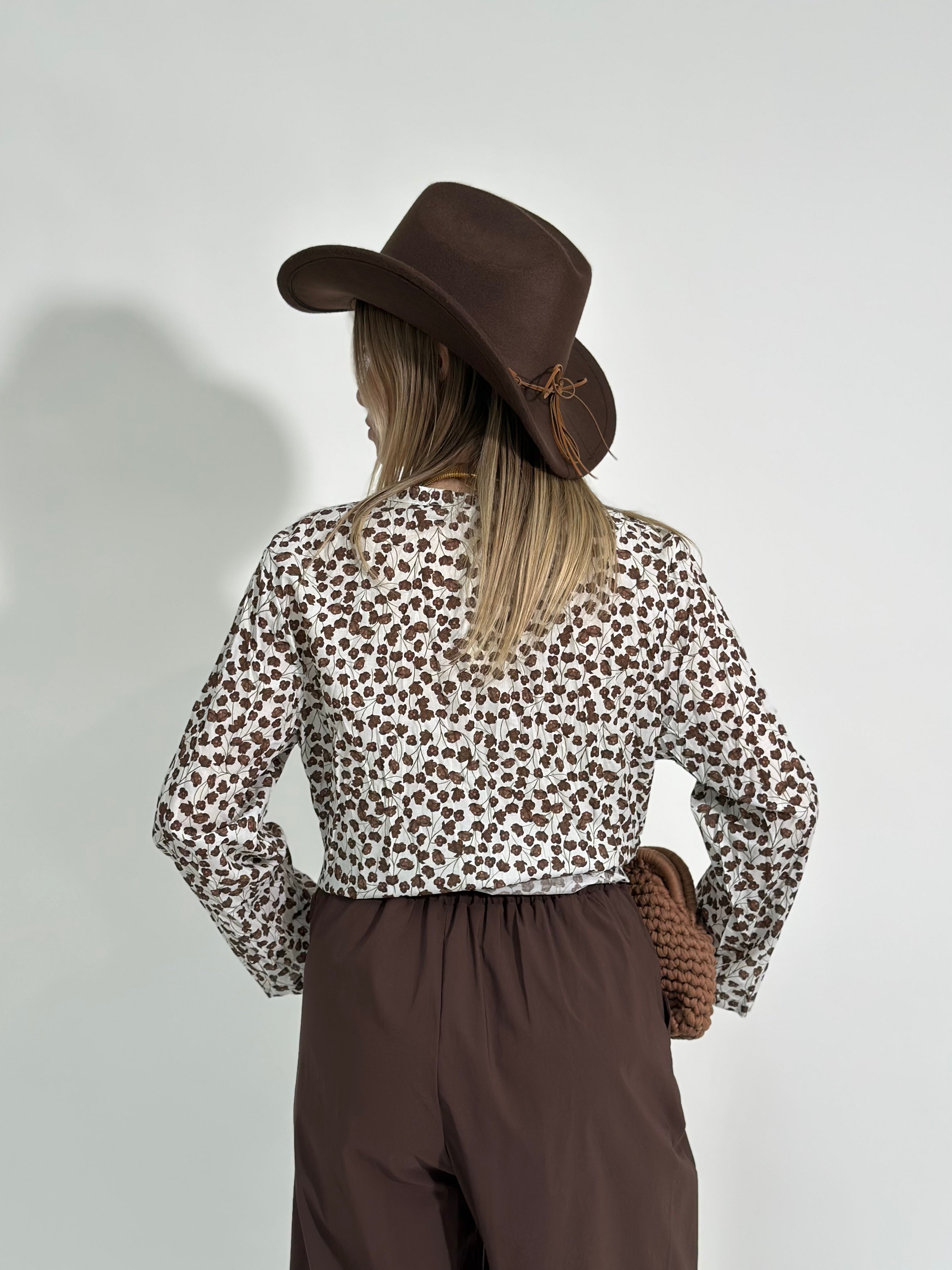 Camicia floreale 2588 CIOCCO