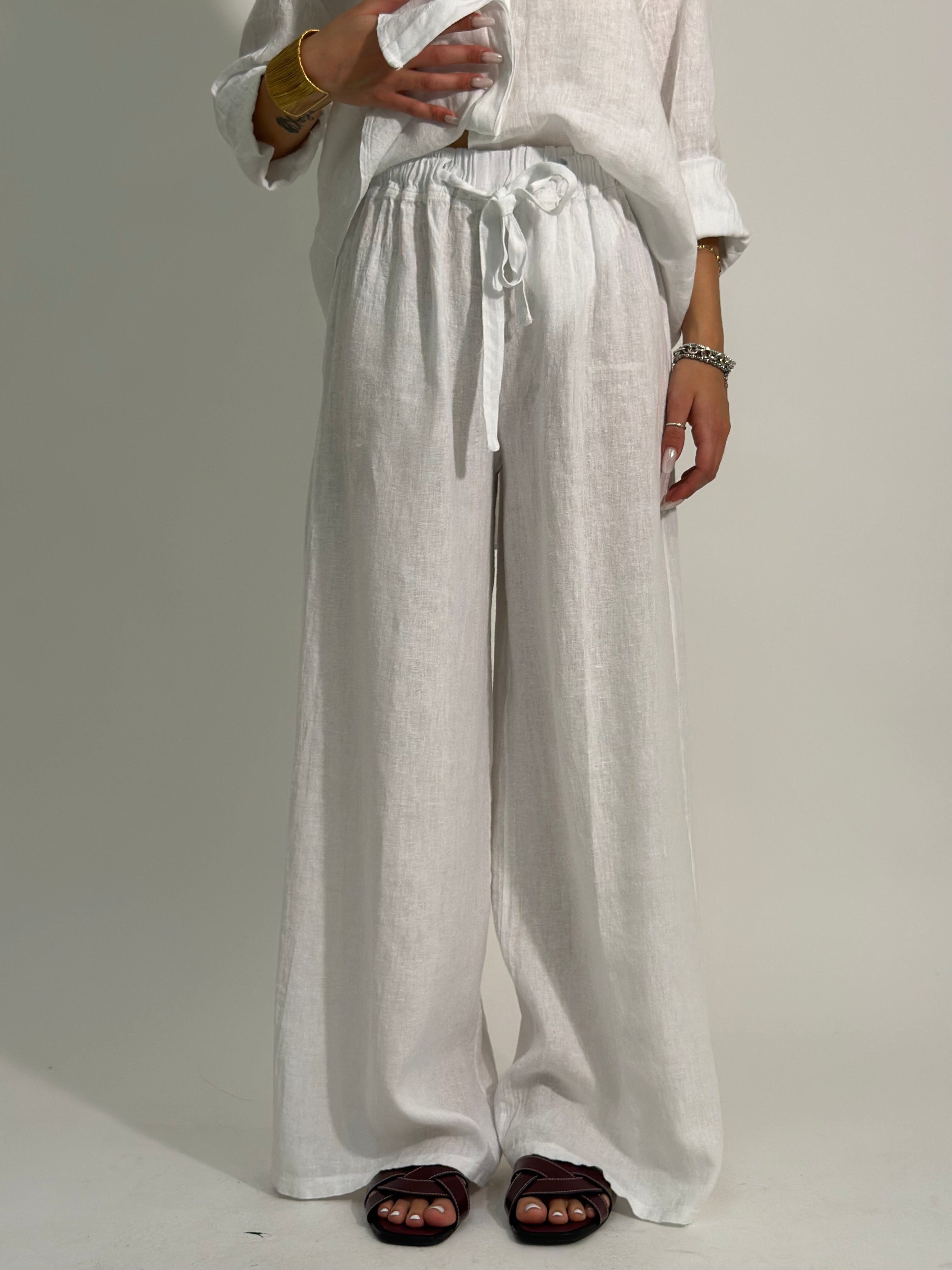 Pantalone puro lino 23825