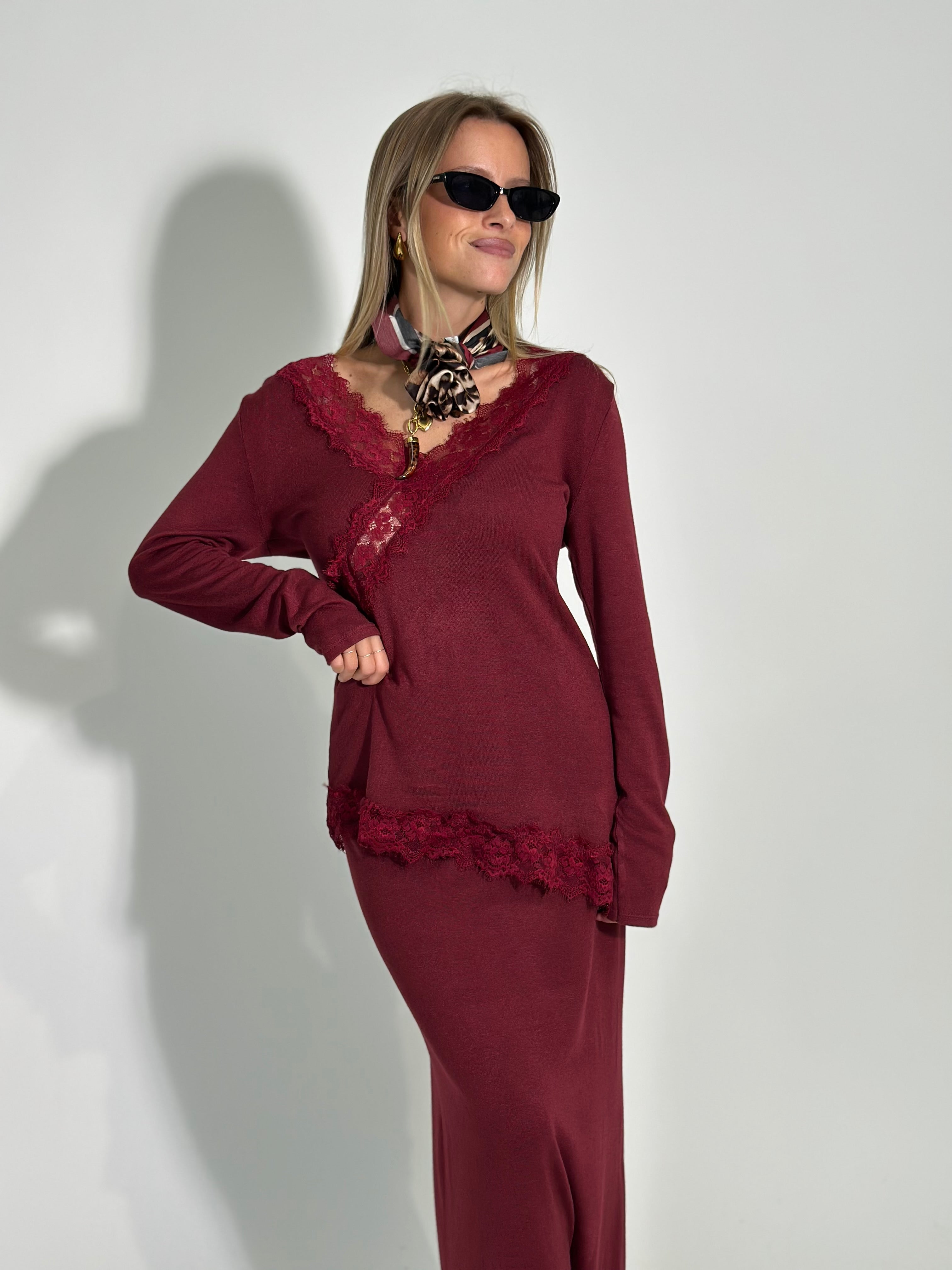 Maglia V pizzo 60550