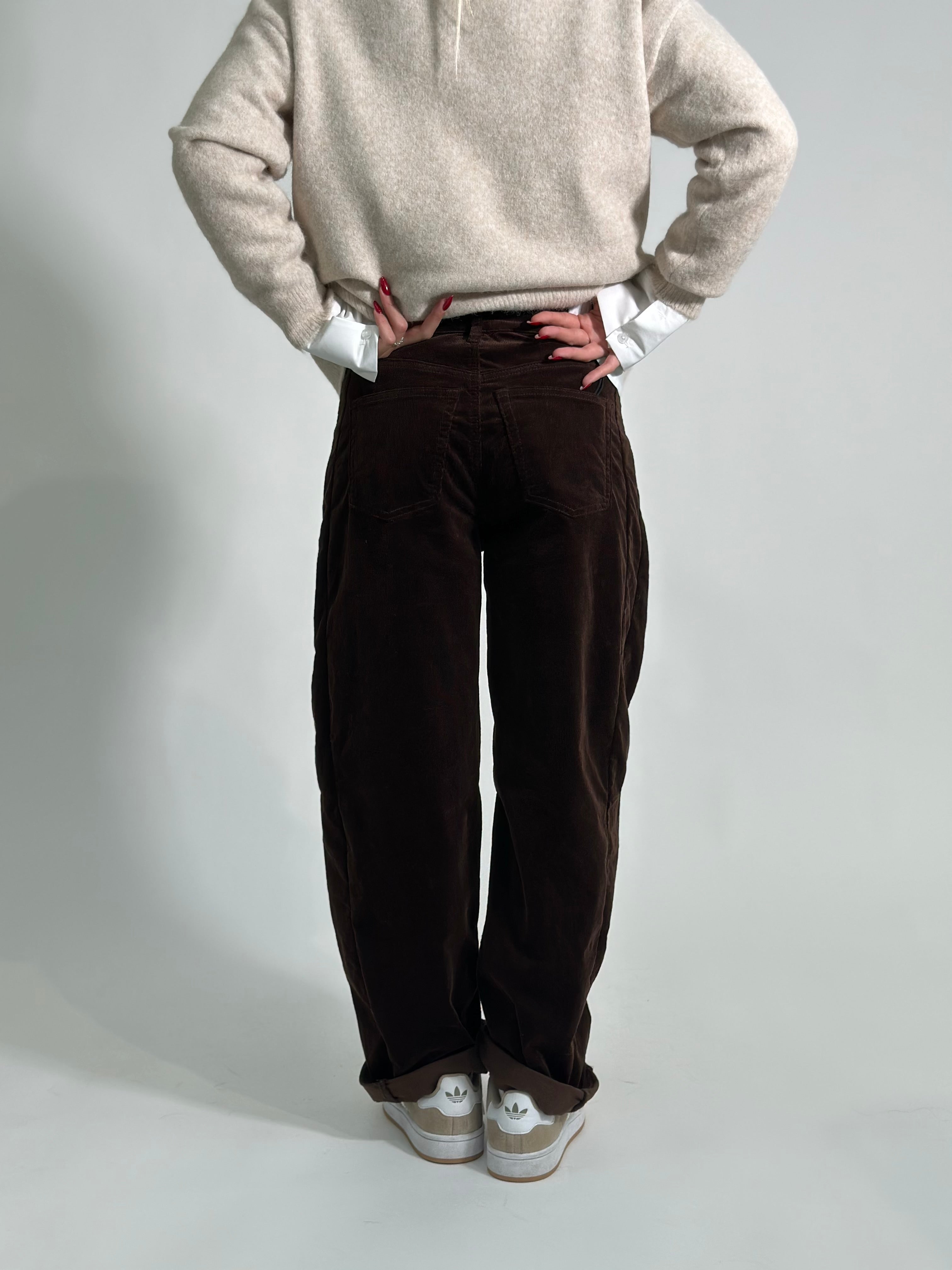 Pantalone baloon costina 9320 CHOCO