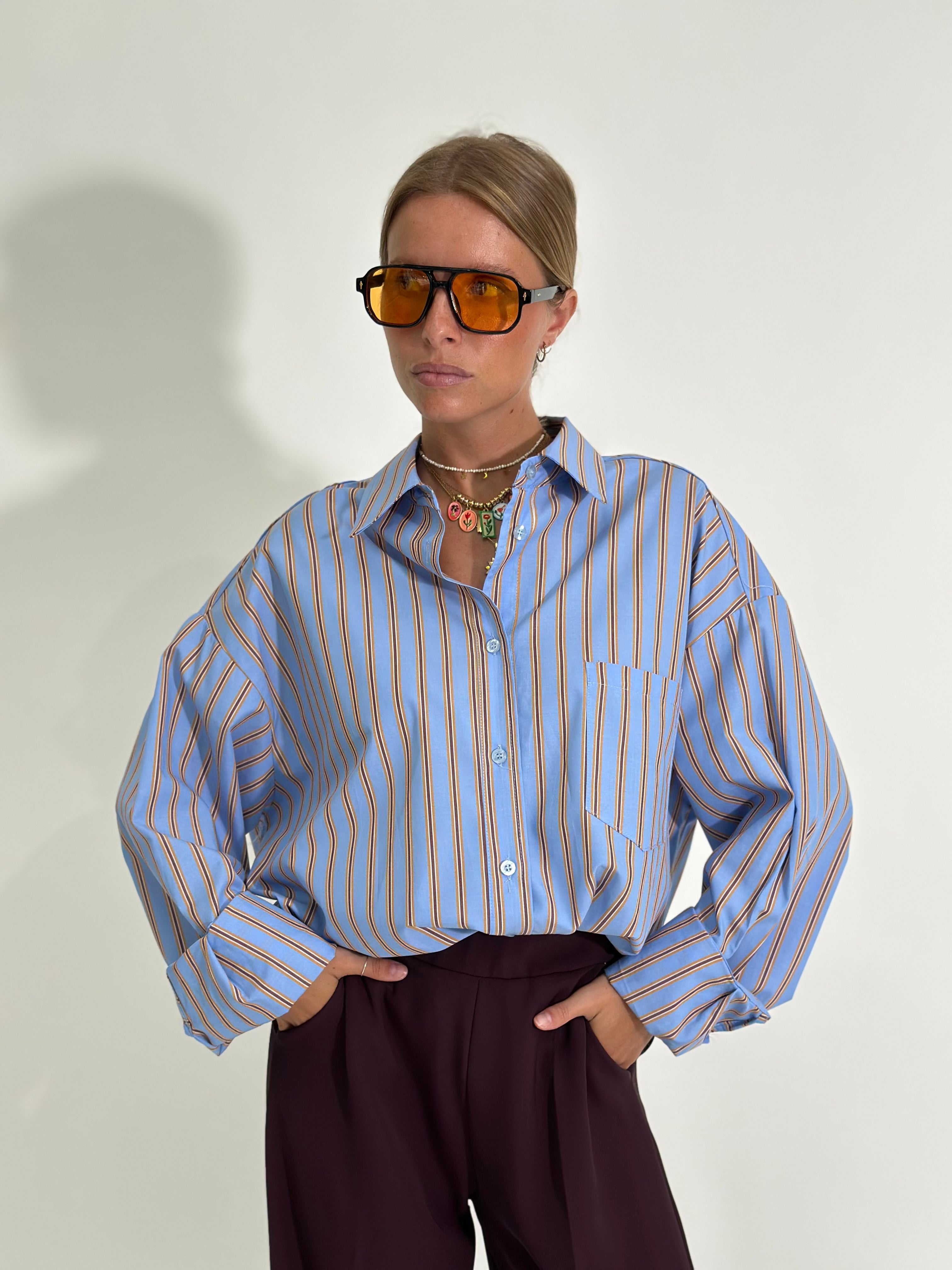 Camicia bastoncino 5500 AZZURRO