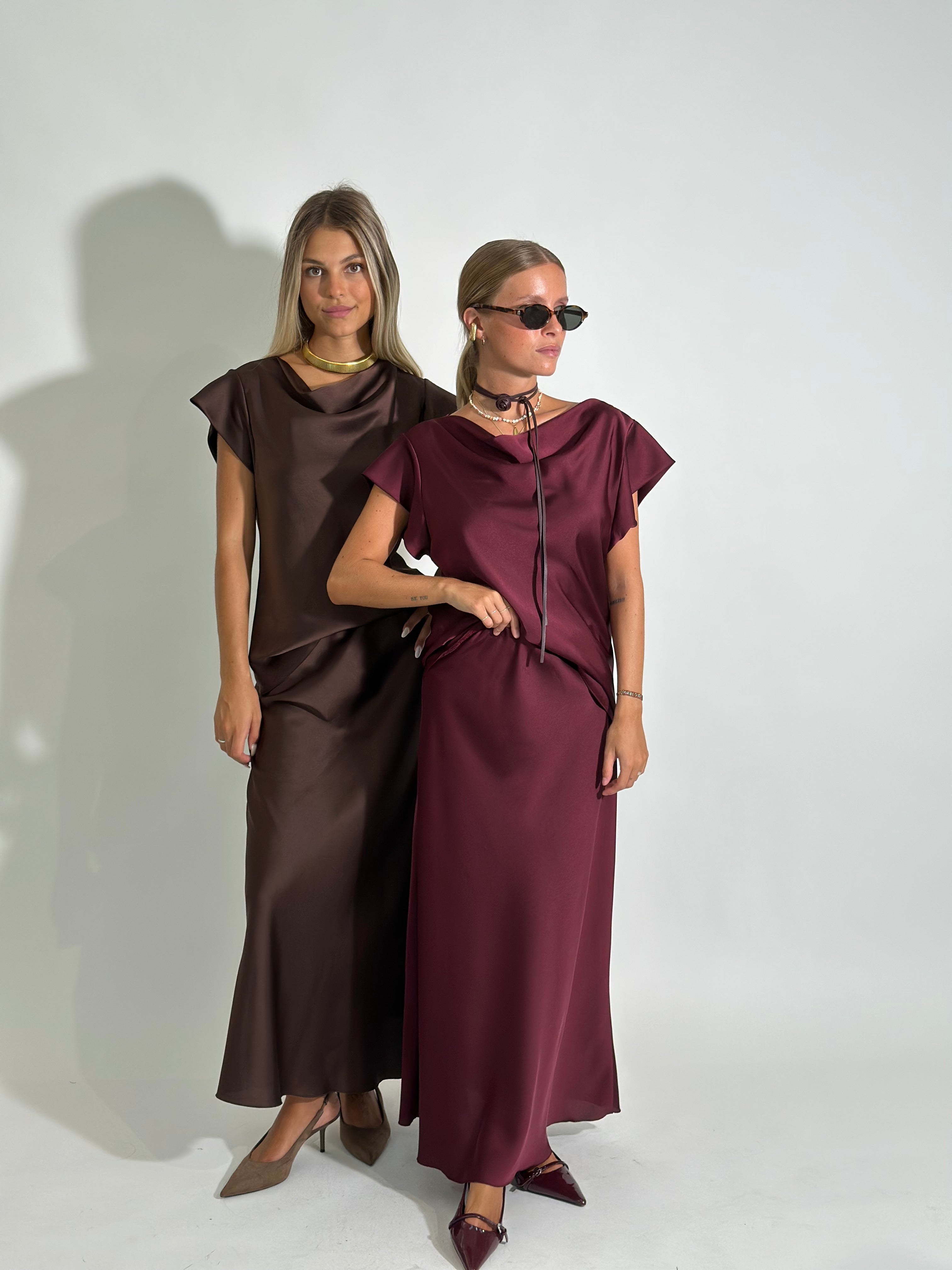 Gonna longuette satin 2236
