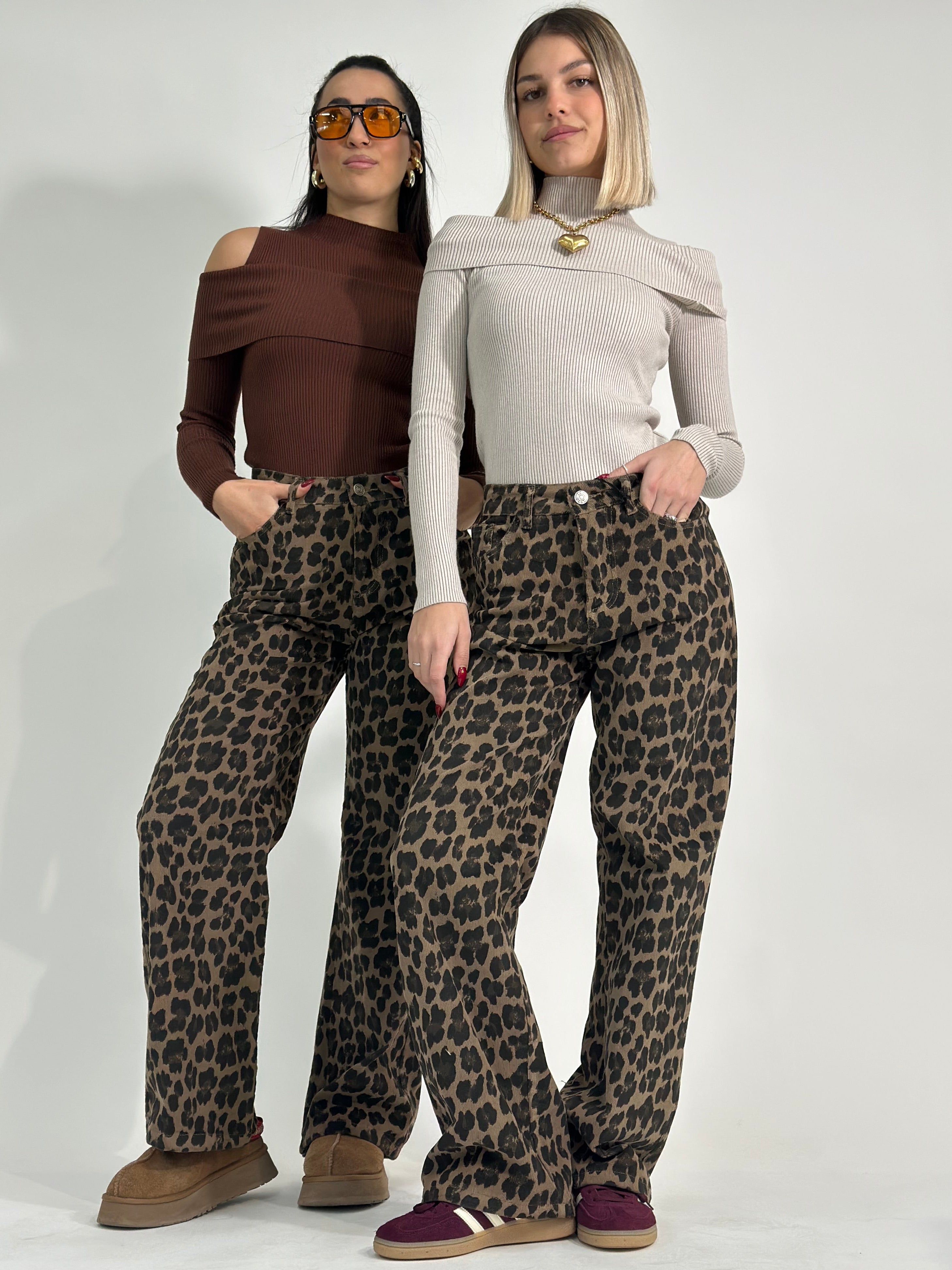 Jeans animalier T499