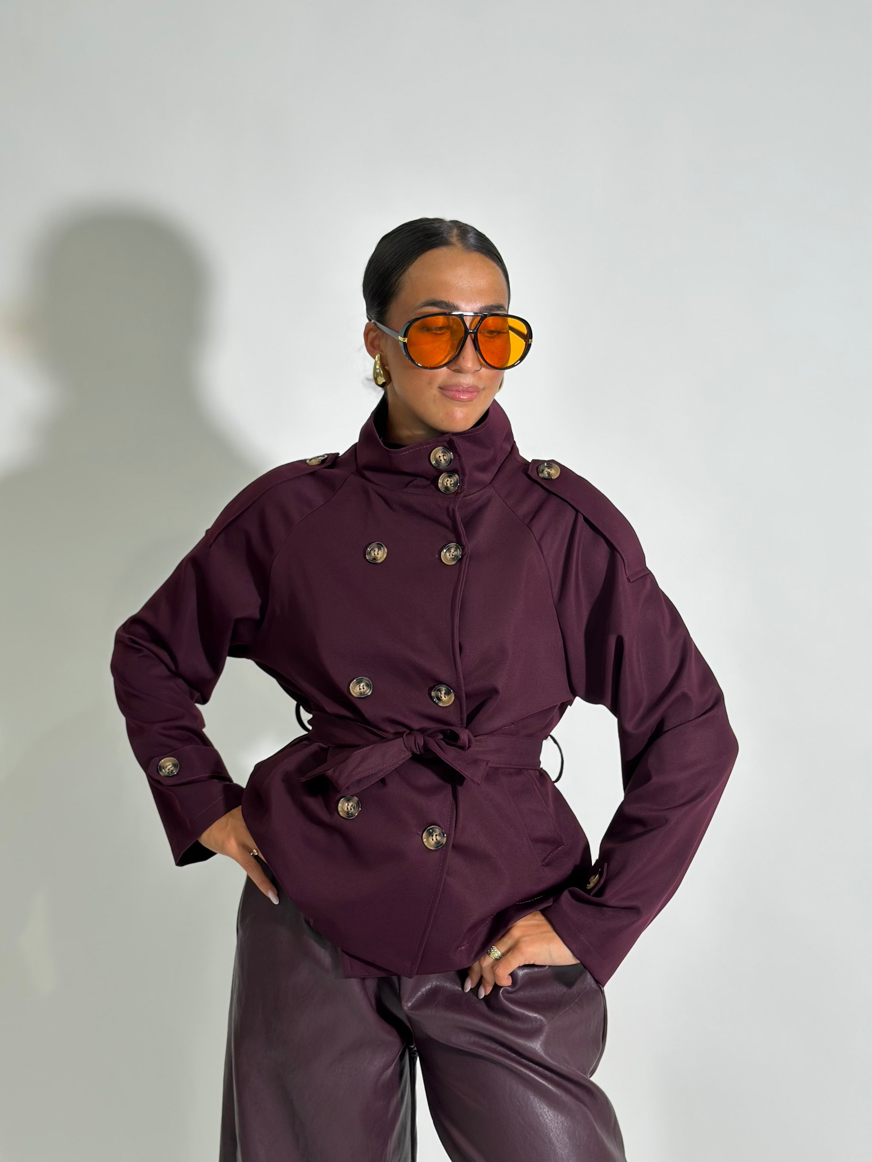Giacca trench crop 5571