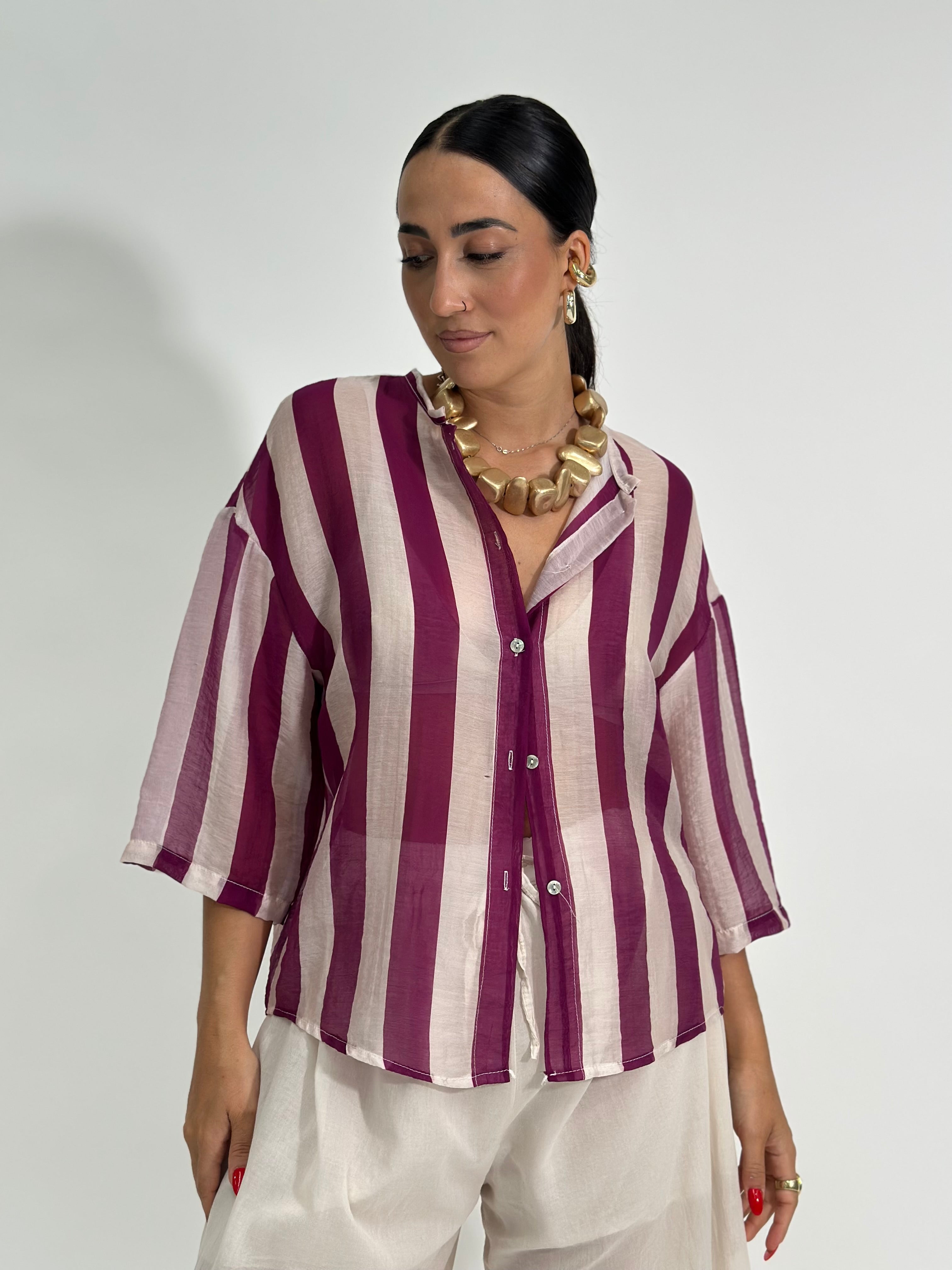 Camicia mood 2907 MELANZANA