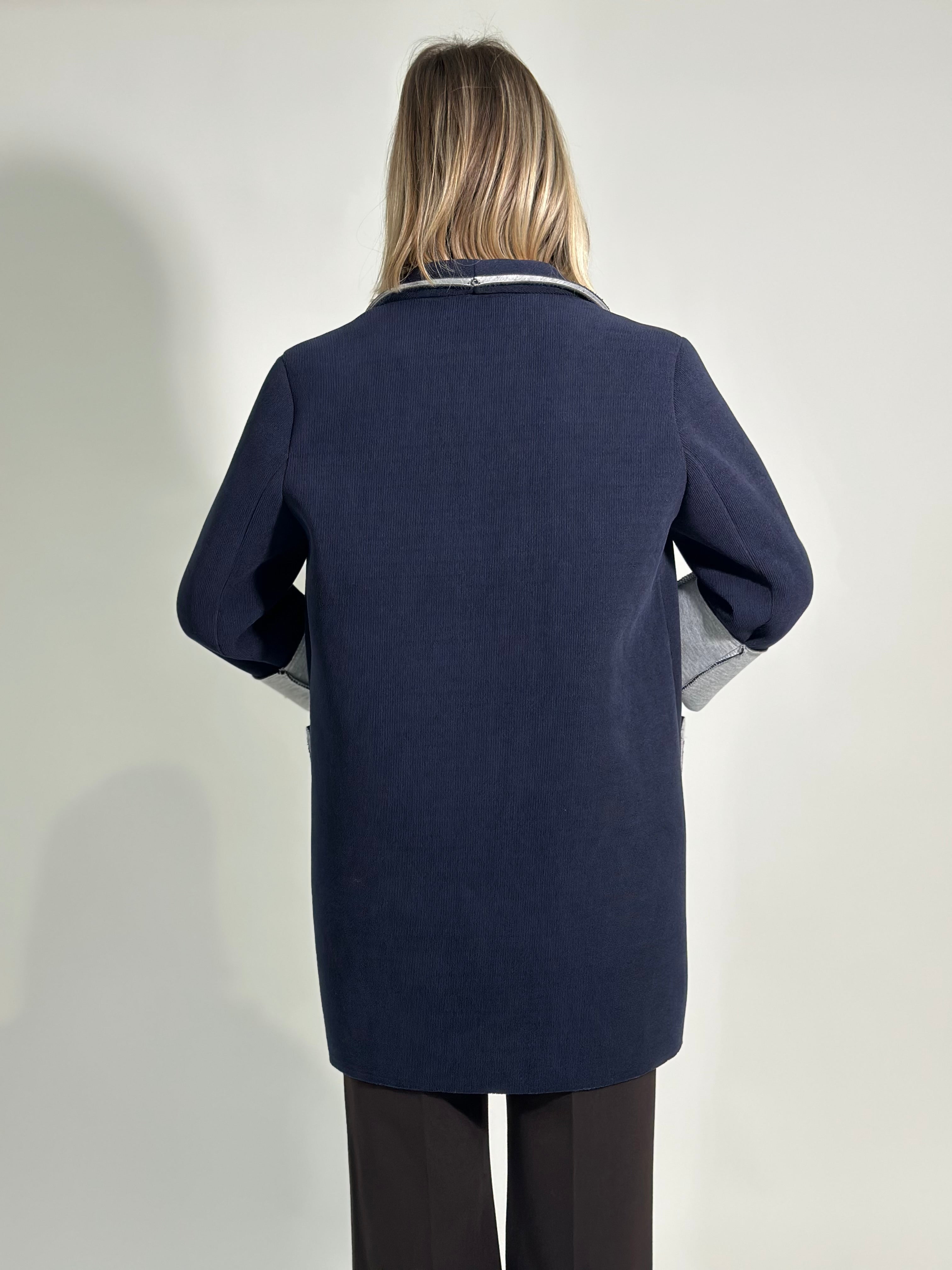 Giacca lunga trilobata 25757 BLU