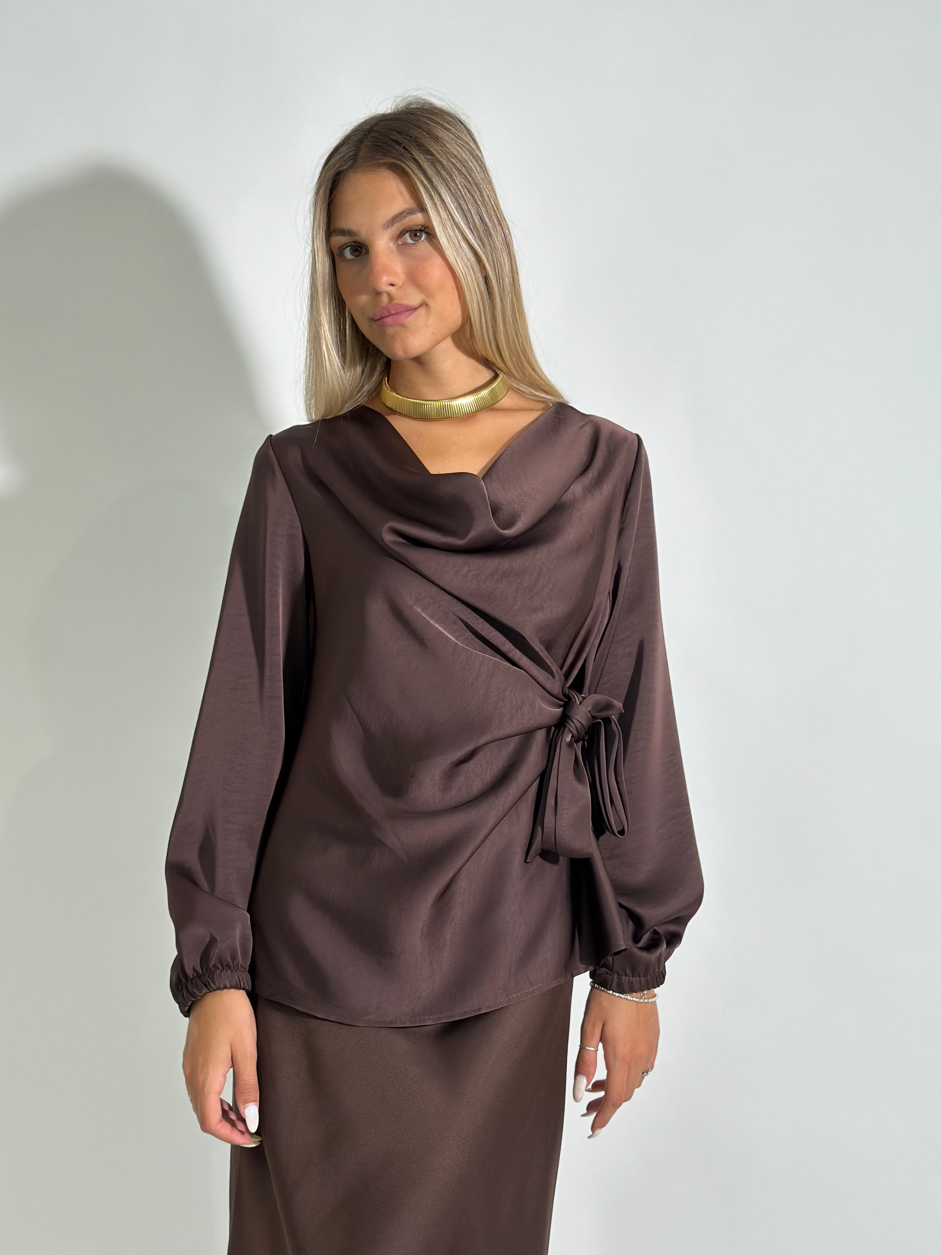 Camicia nodo satin 20072