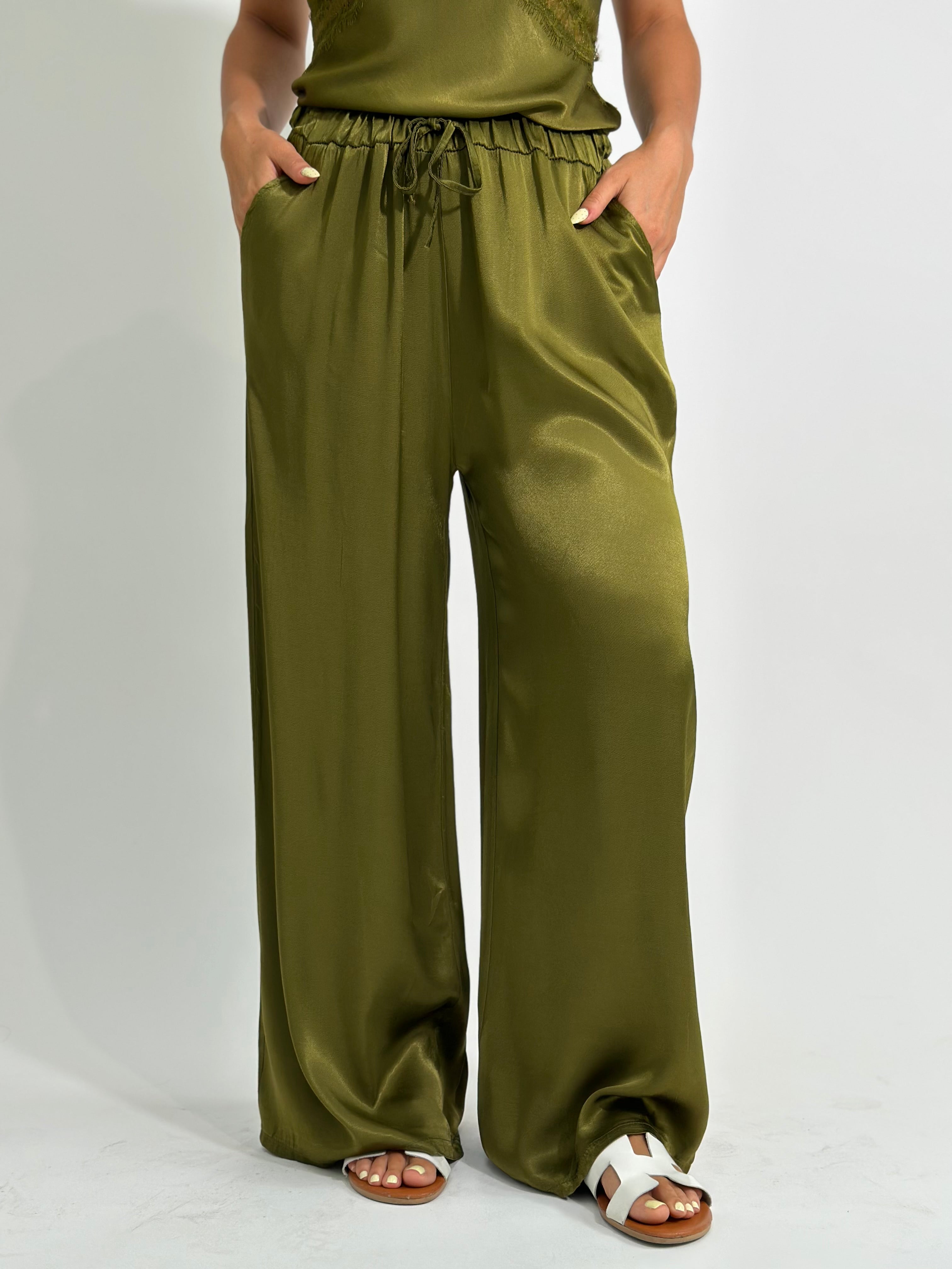 Pantalone satin coulisse 60006