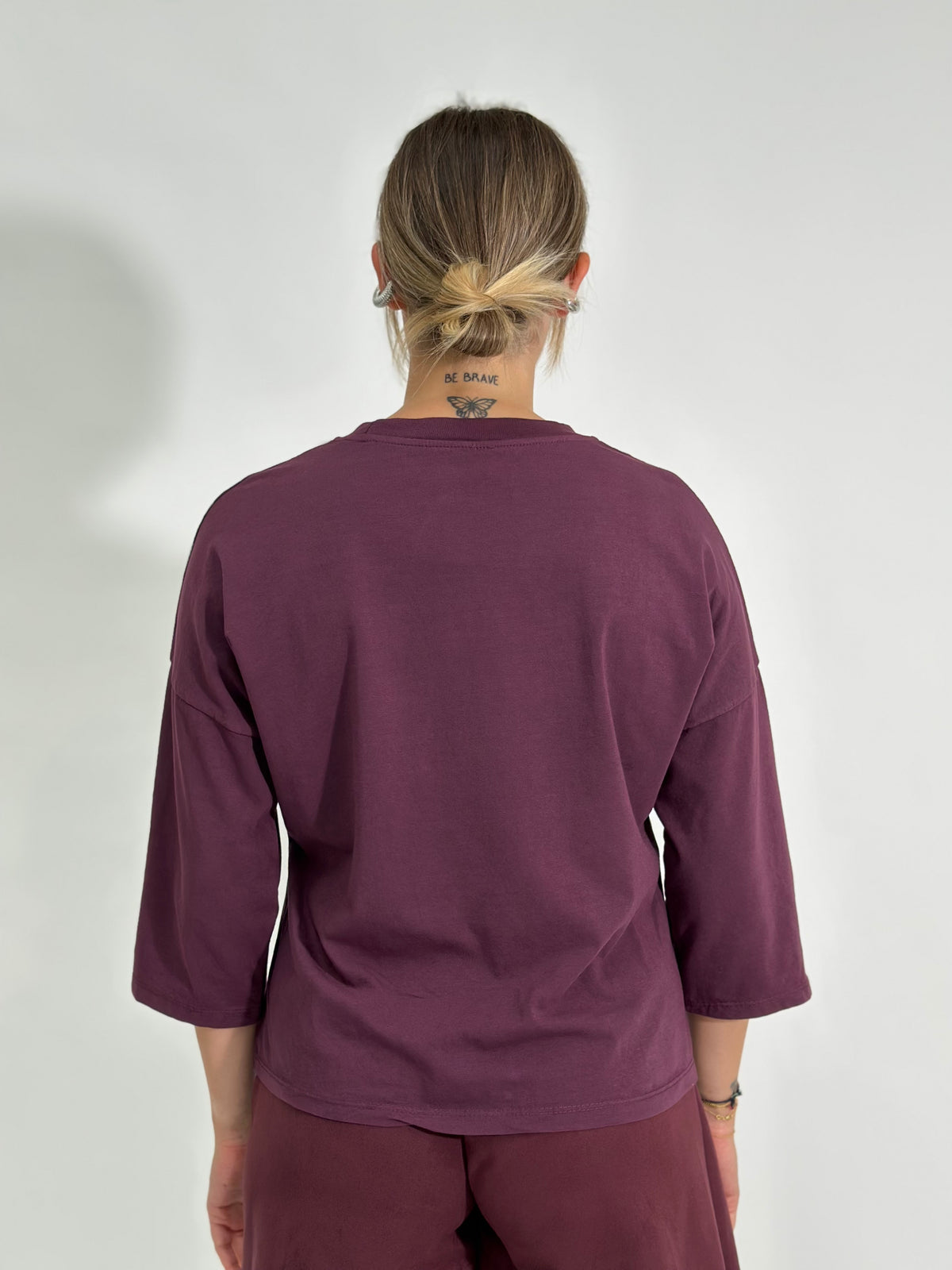 T-shirt 10512 manica lunga PRUGNA