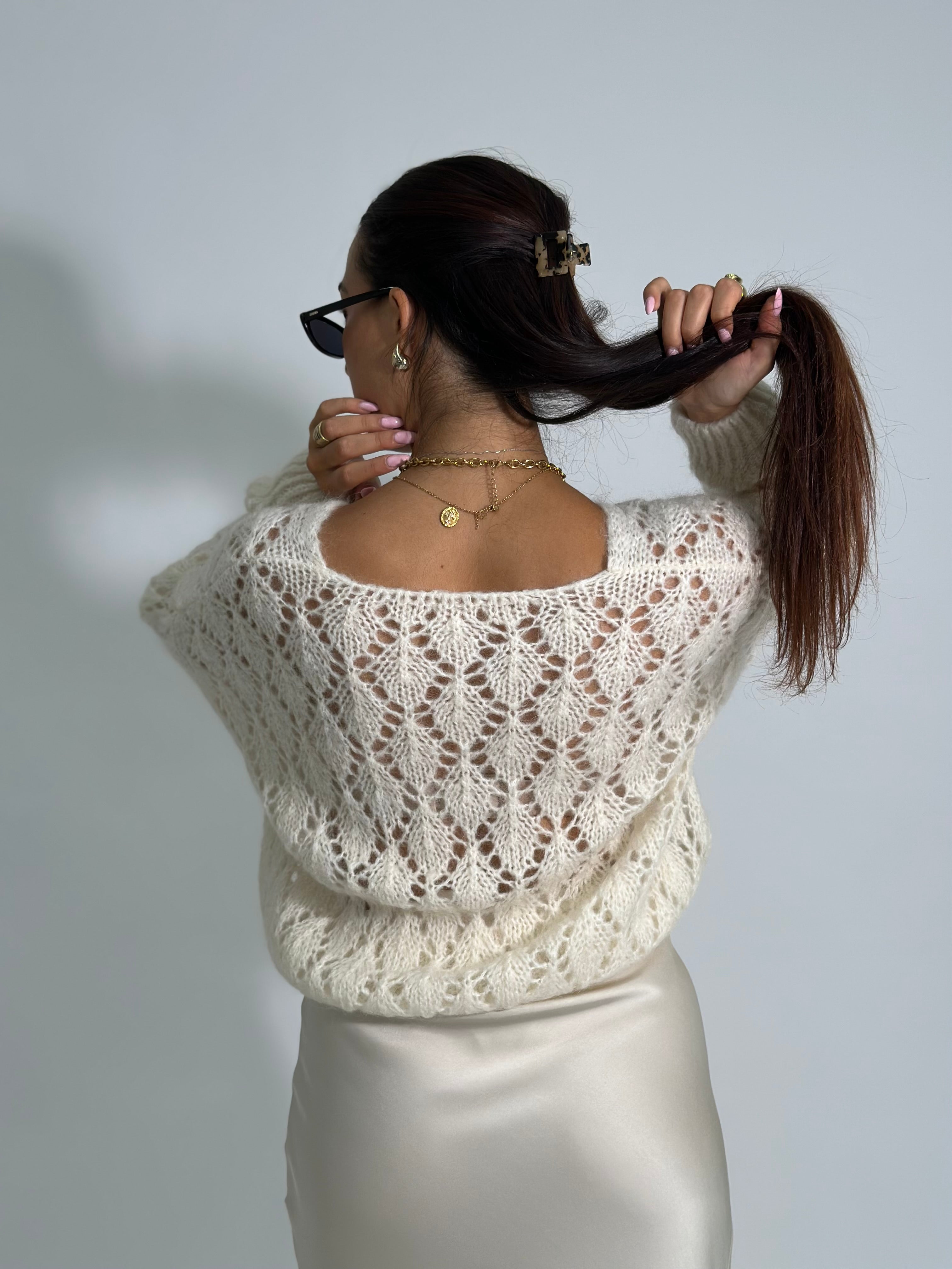 Maglia mohair 3191 PANNA
