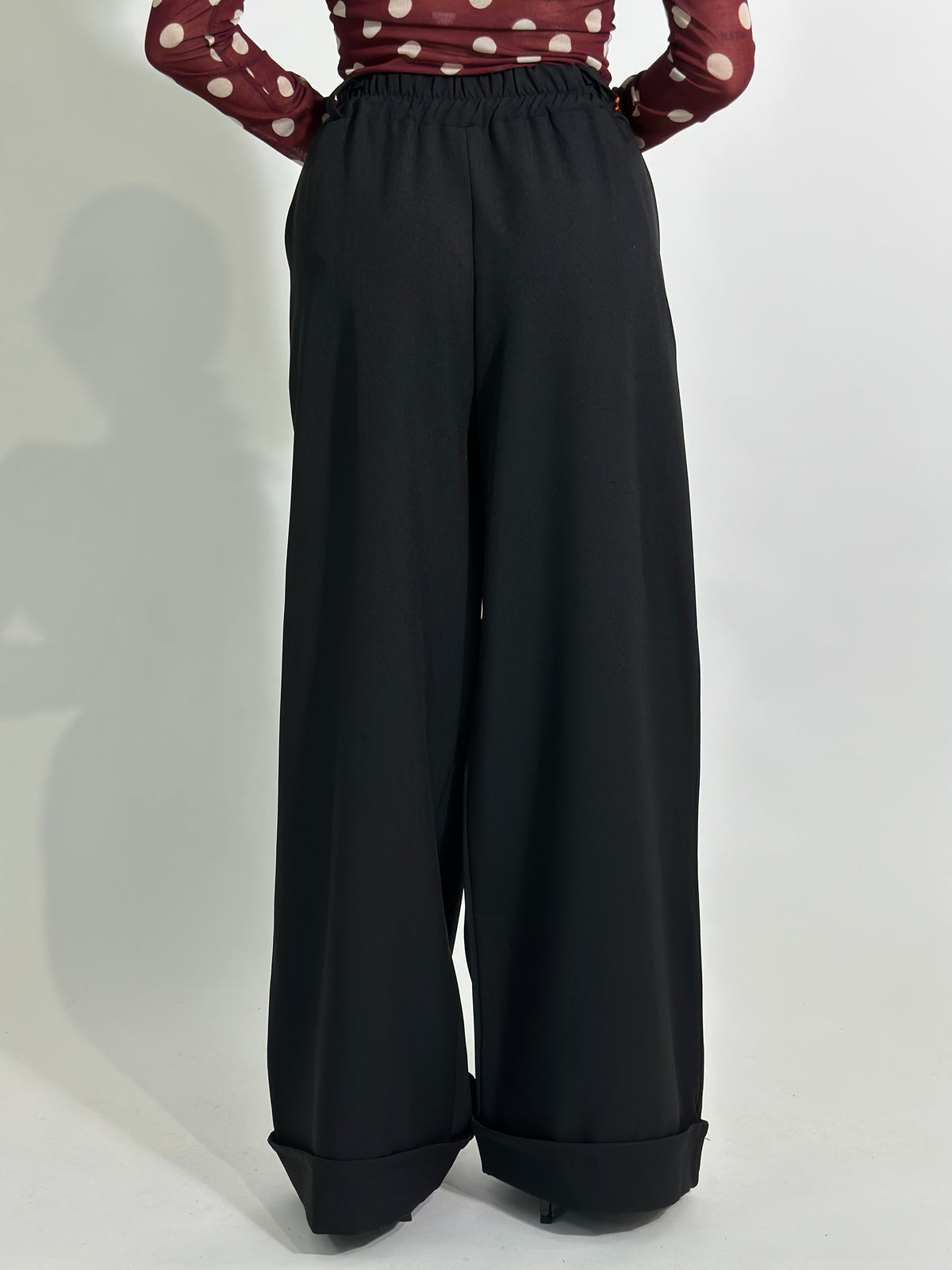 Pantalone risvolto 26521 NERO