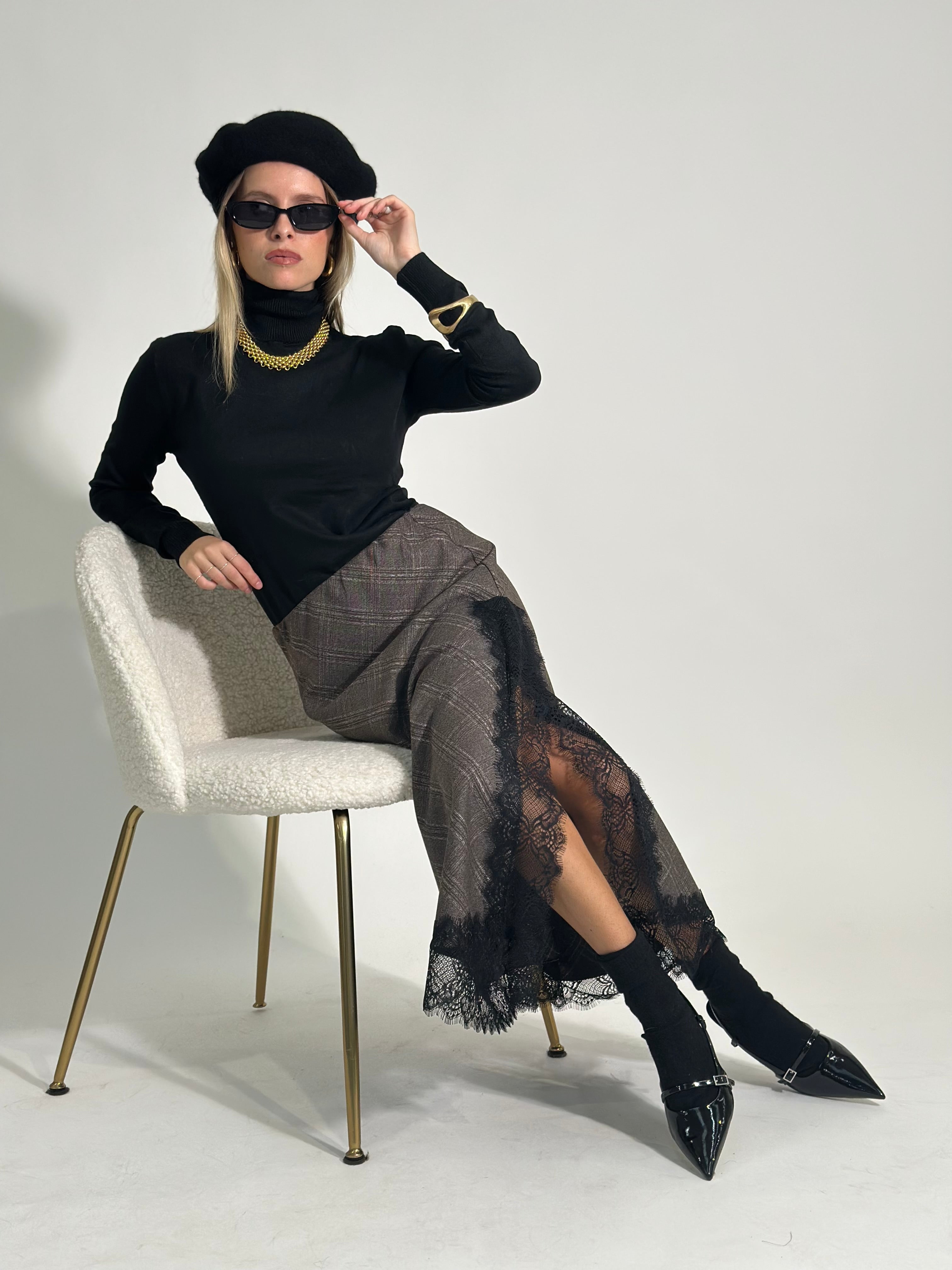 Gonna tartan pizzo 4759