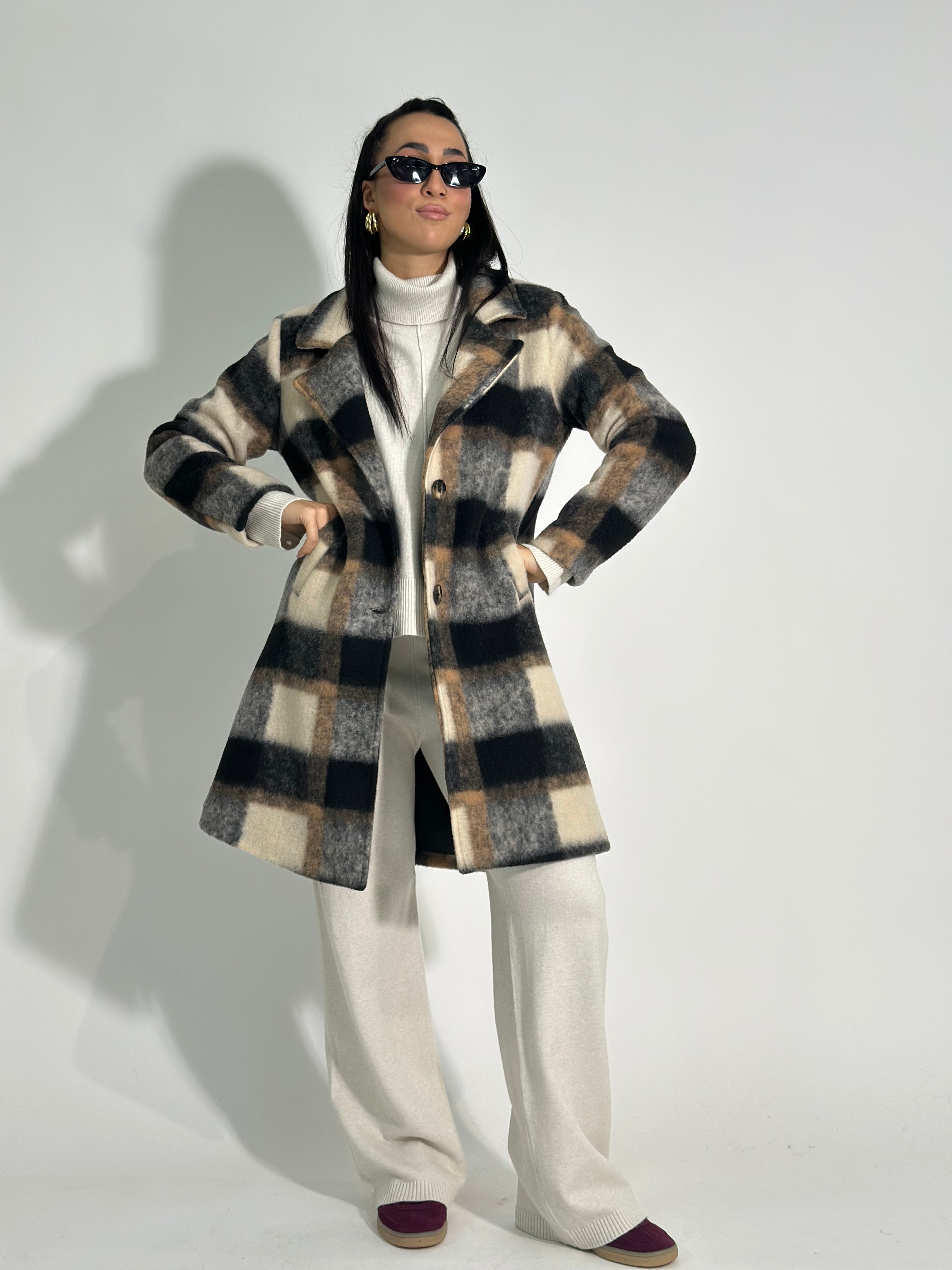 Cappotto quadri G1536