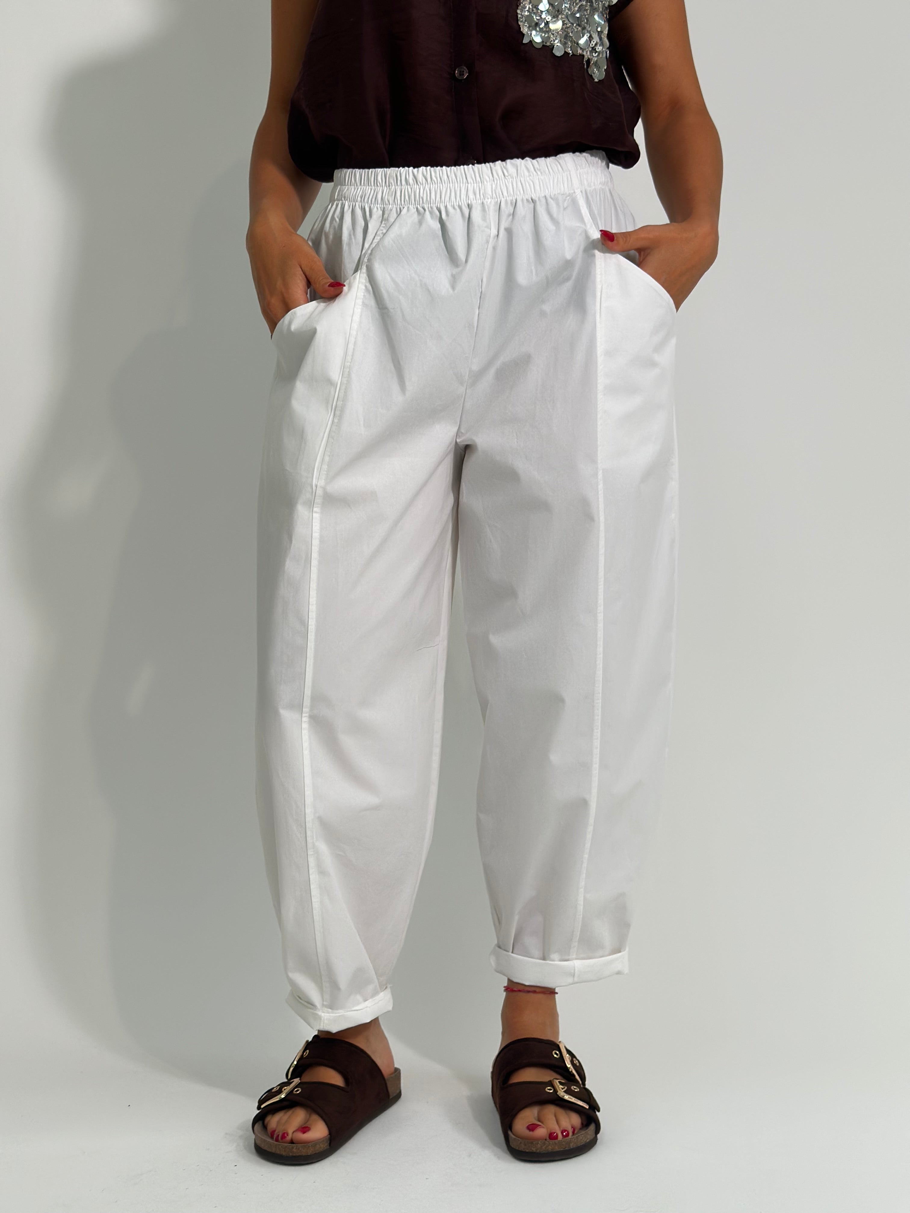 Pantalone baloon 83206 BIANCO