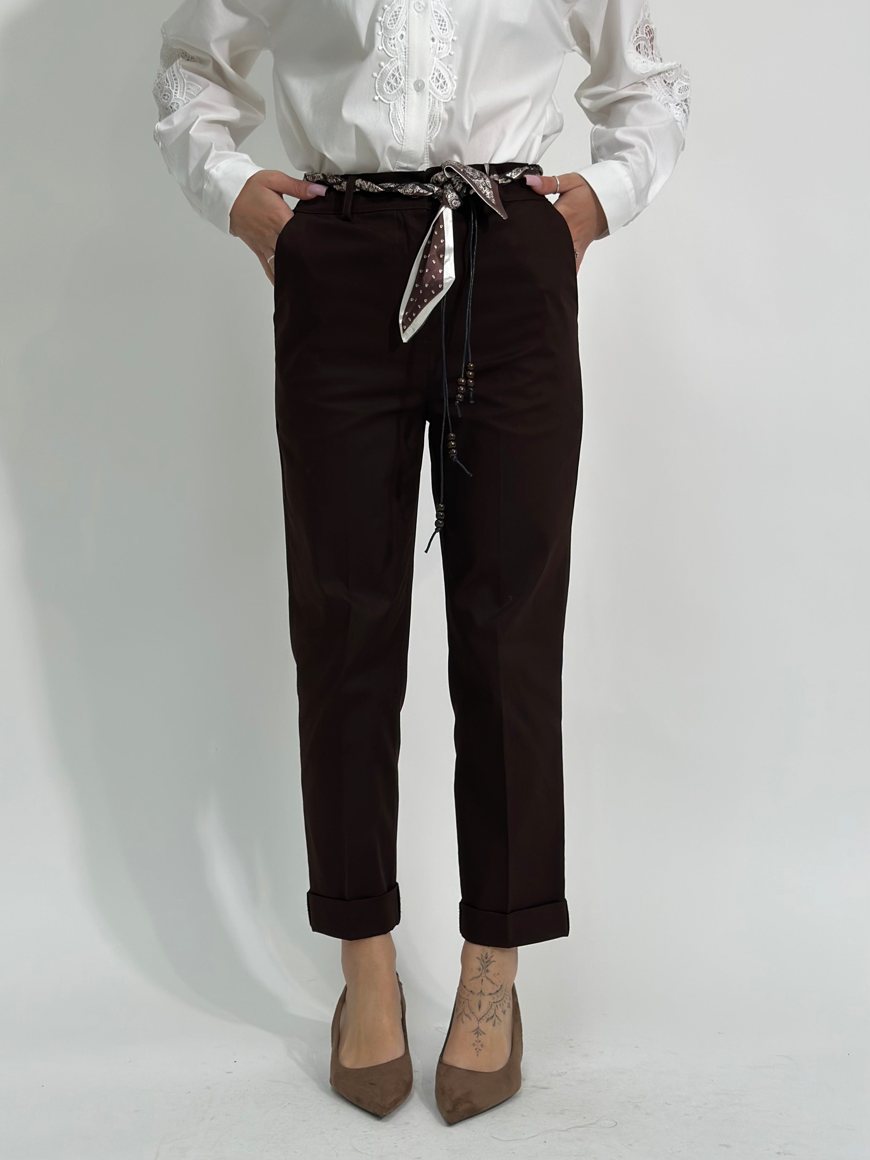 Pantalone sigaretta 83078 CIOCCO