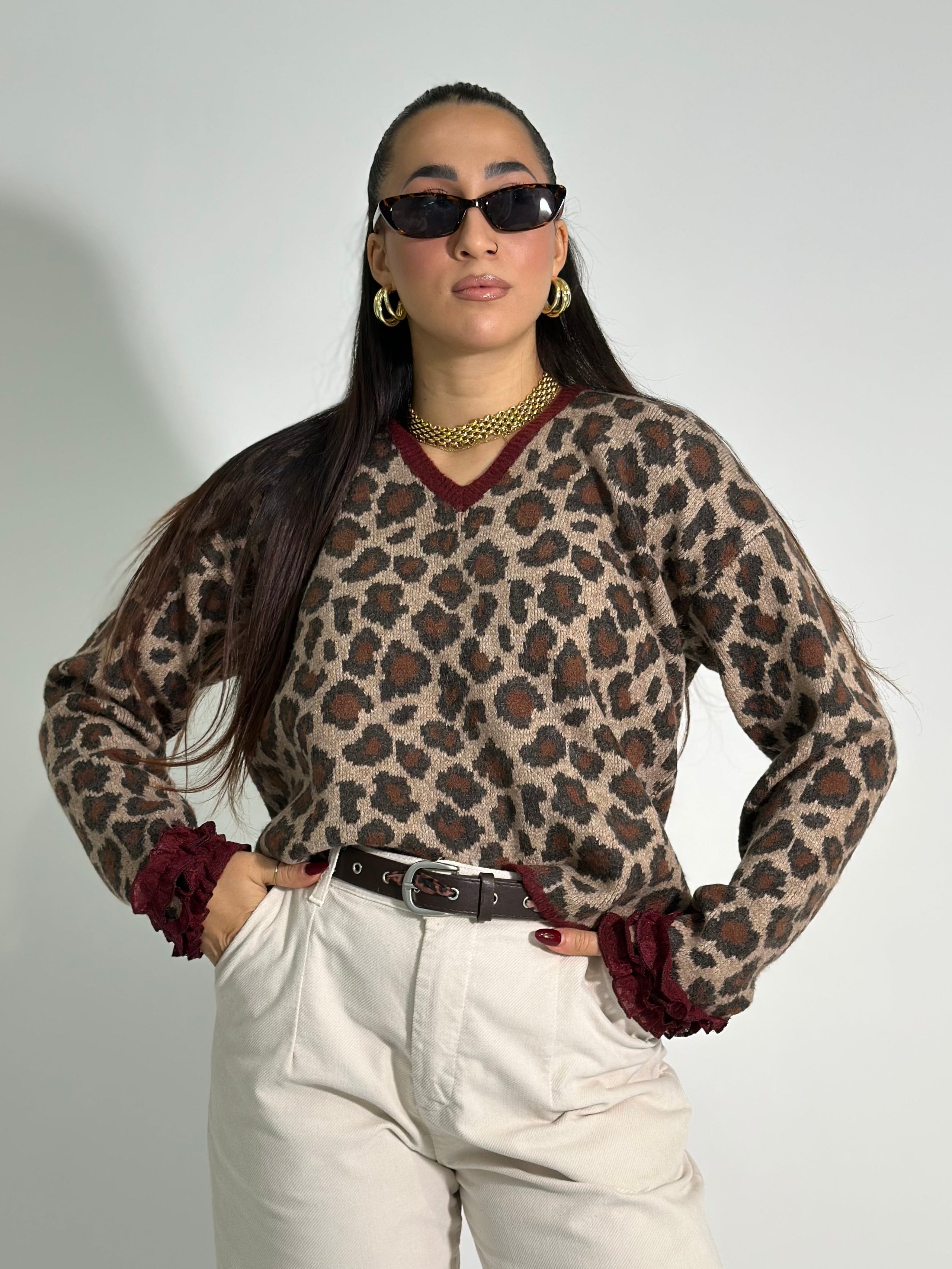 Maglia fiocco 2537 BURGUNDY