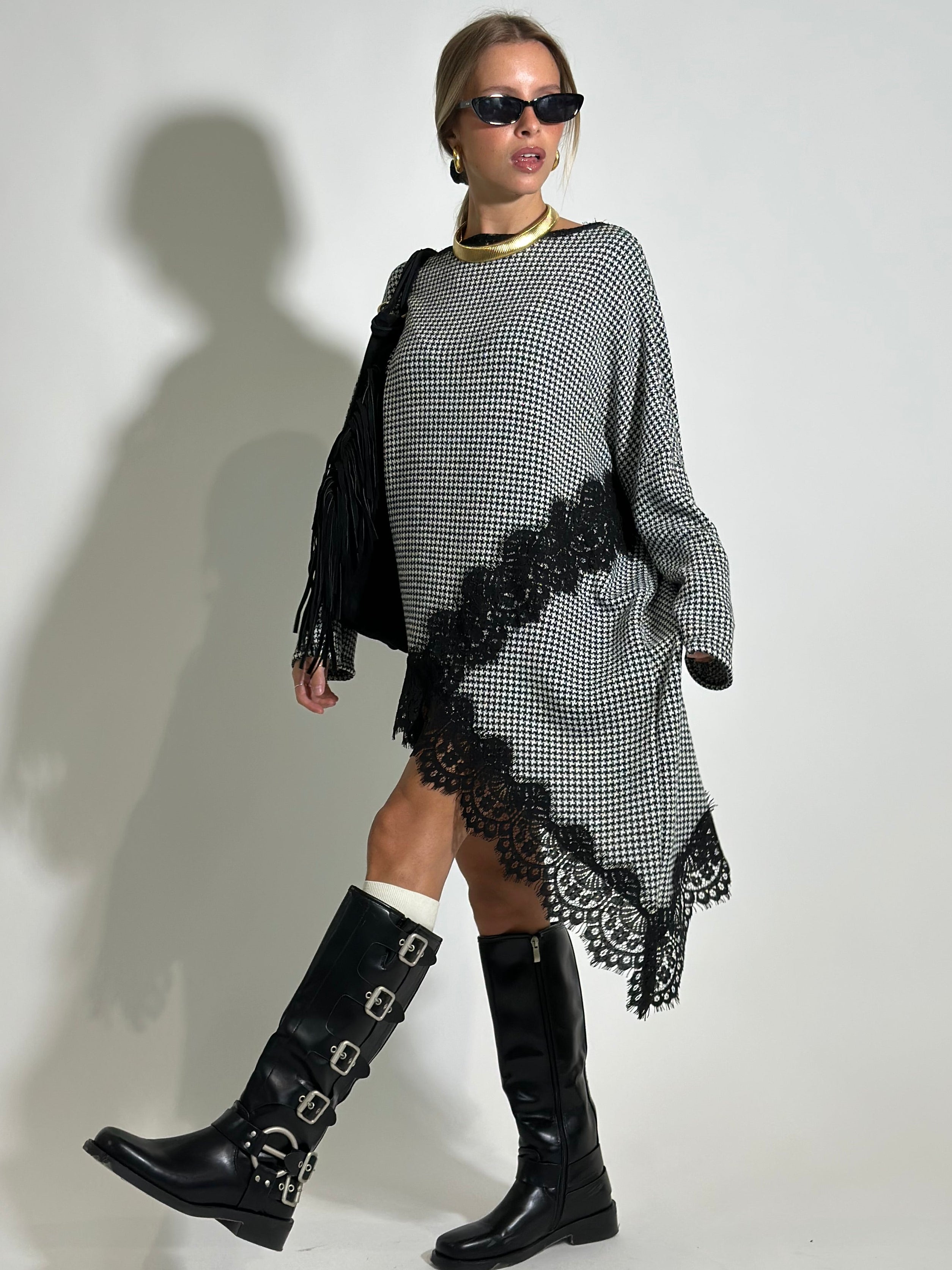 Felpa pied de poule lurex 80370