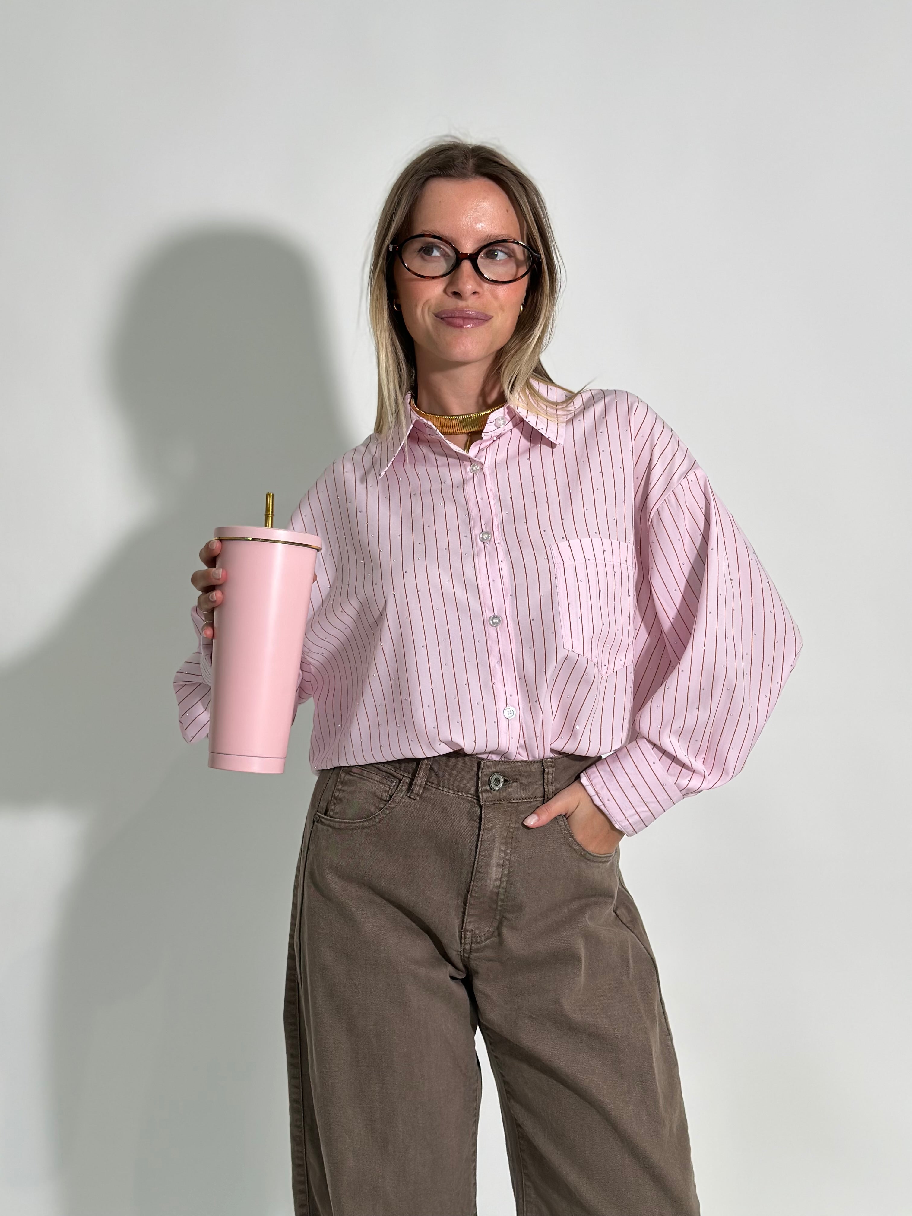 Camicia riga brillantino 17220