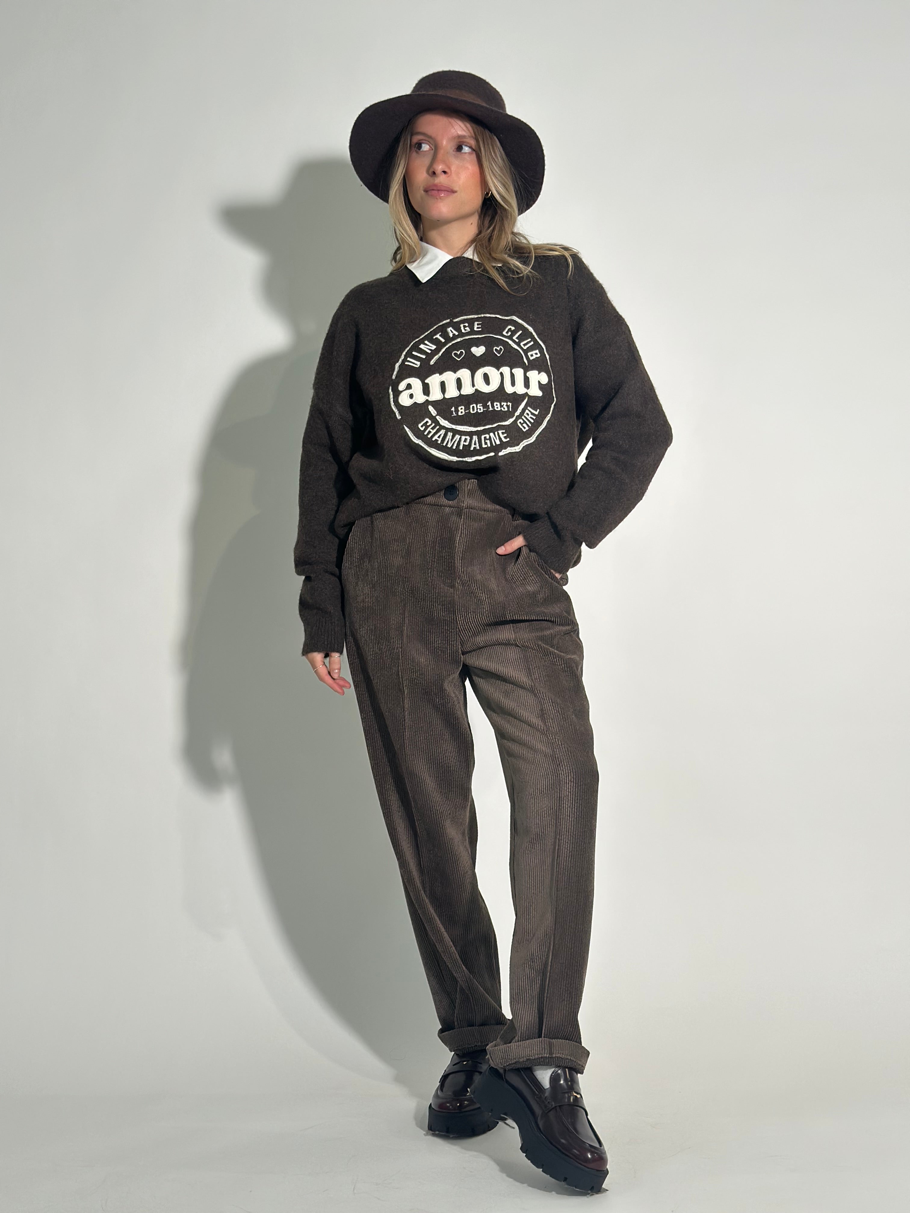 Pantalone velluto elastico T113