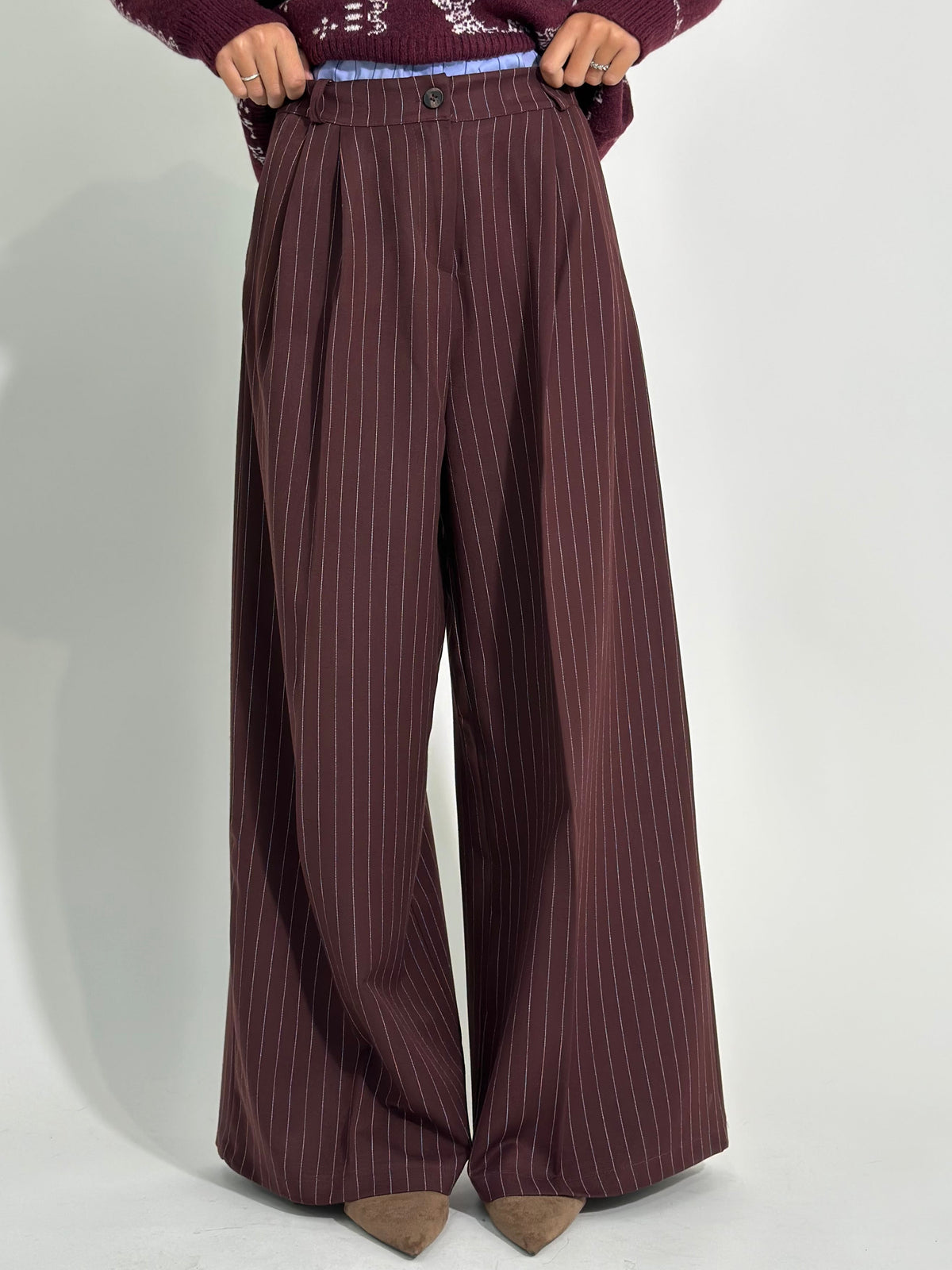 Pantalone gessato 7158