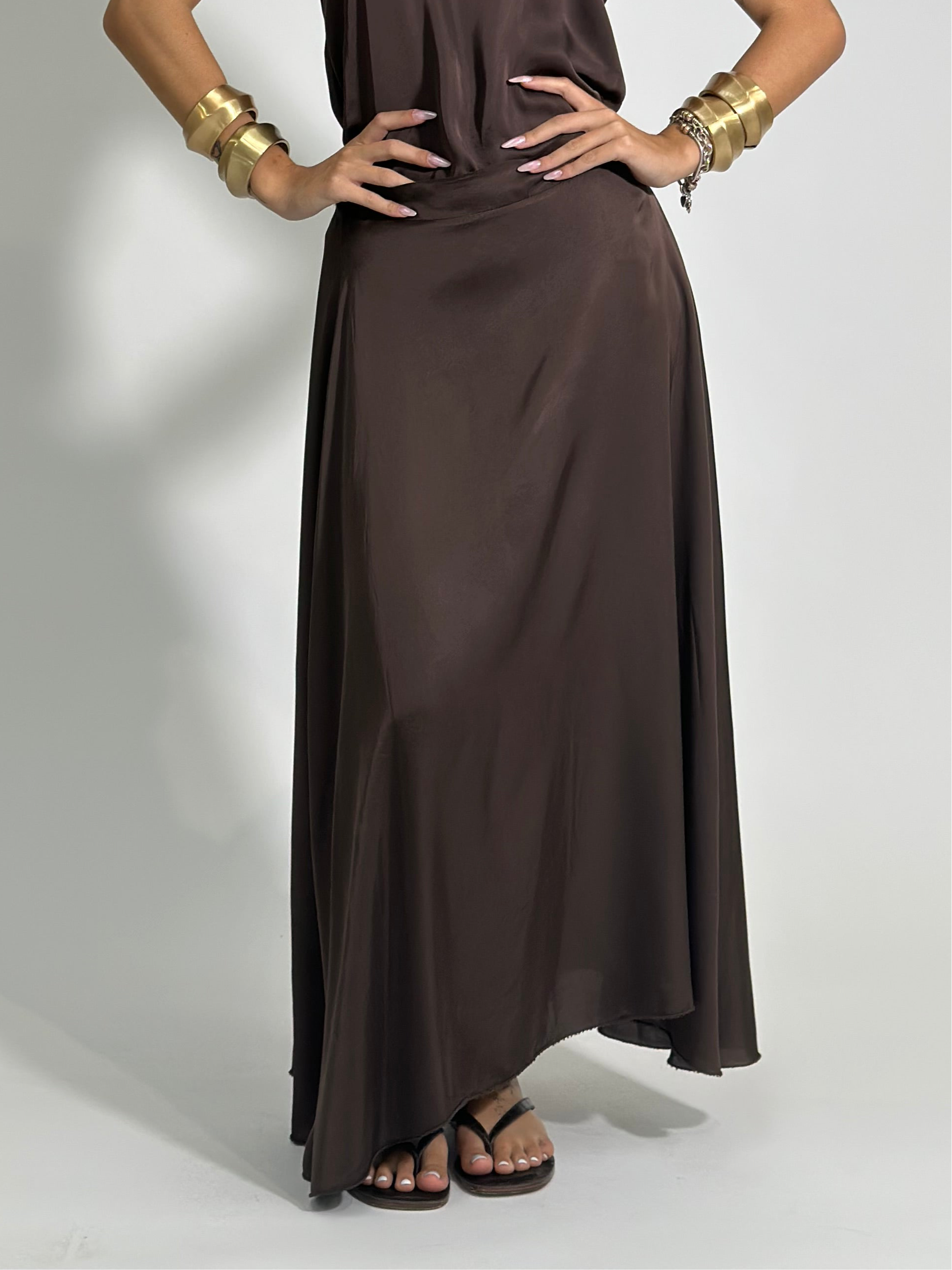 Gonna viscosa 31919 BROWN