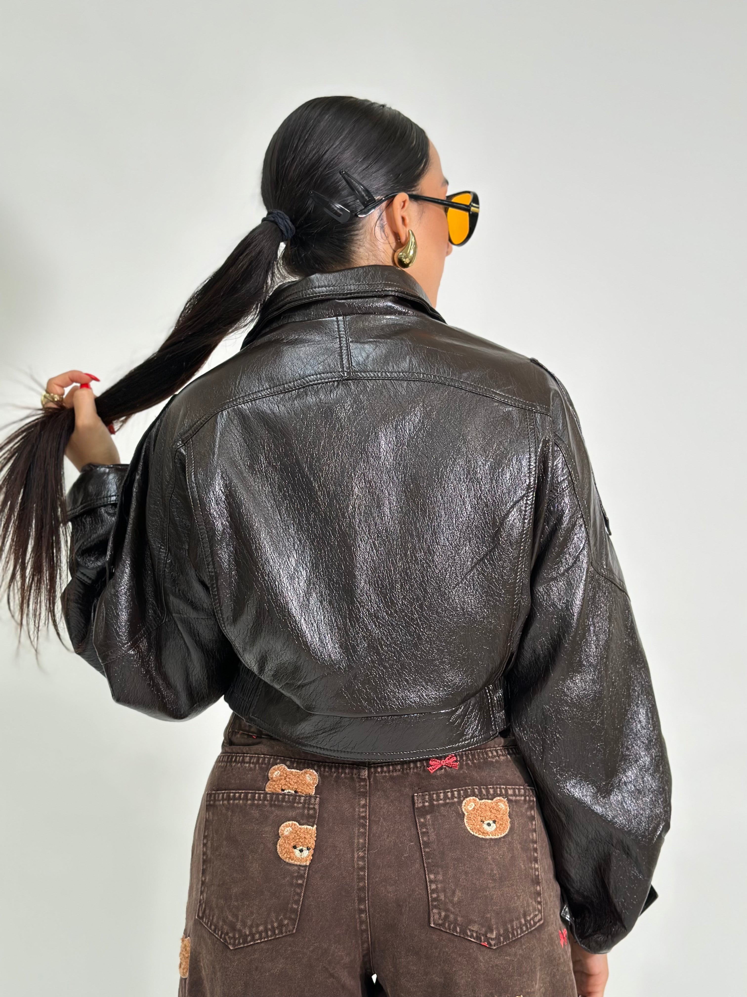 Bomber crop BZR 2846 MOKA