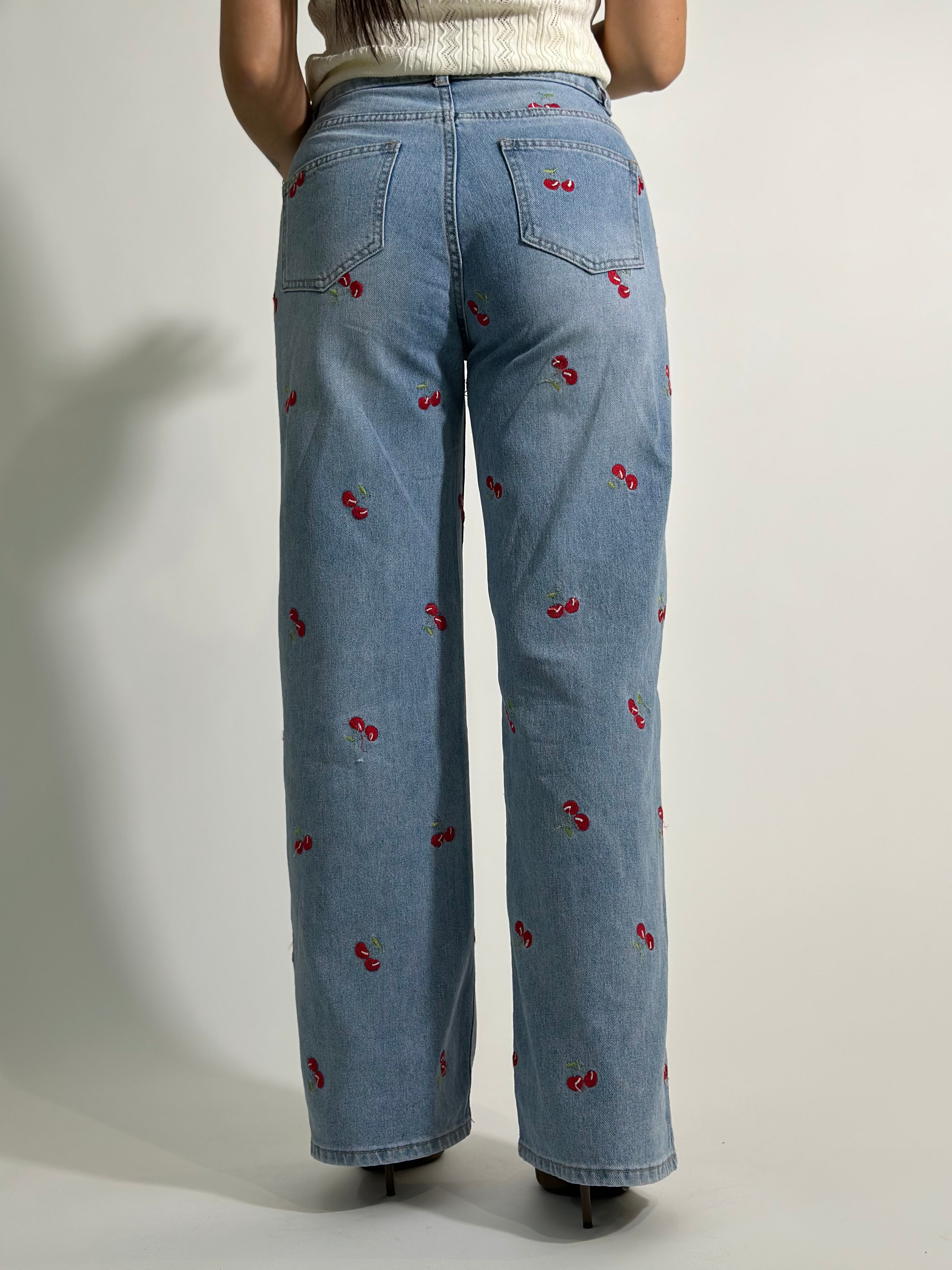 Jeans cherry ricamo 5372