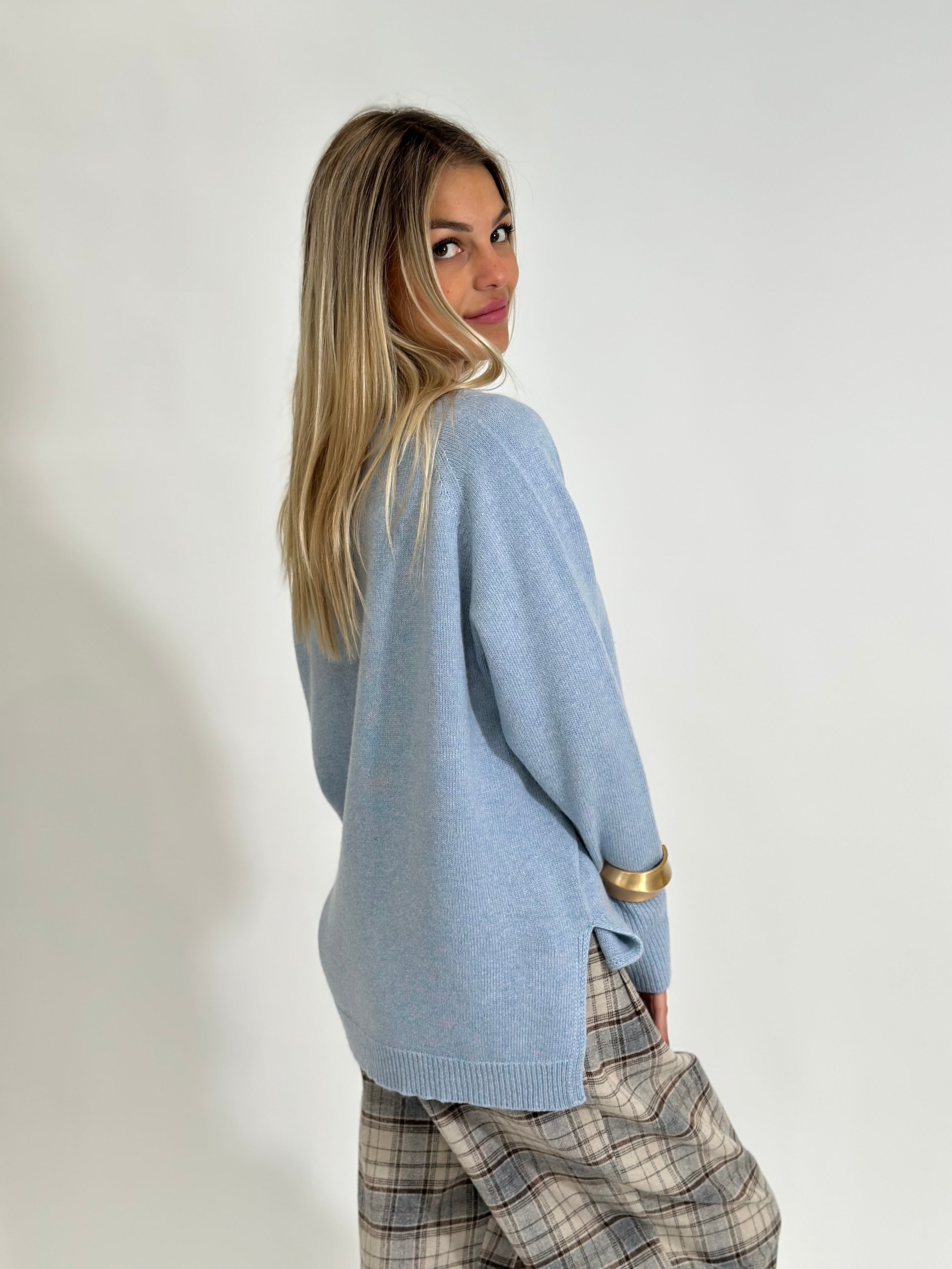 Maglia Cashmere 6617 AZZURRO
