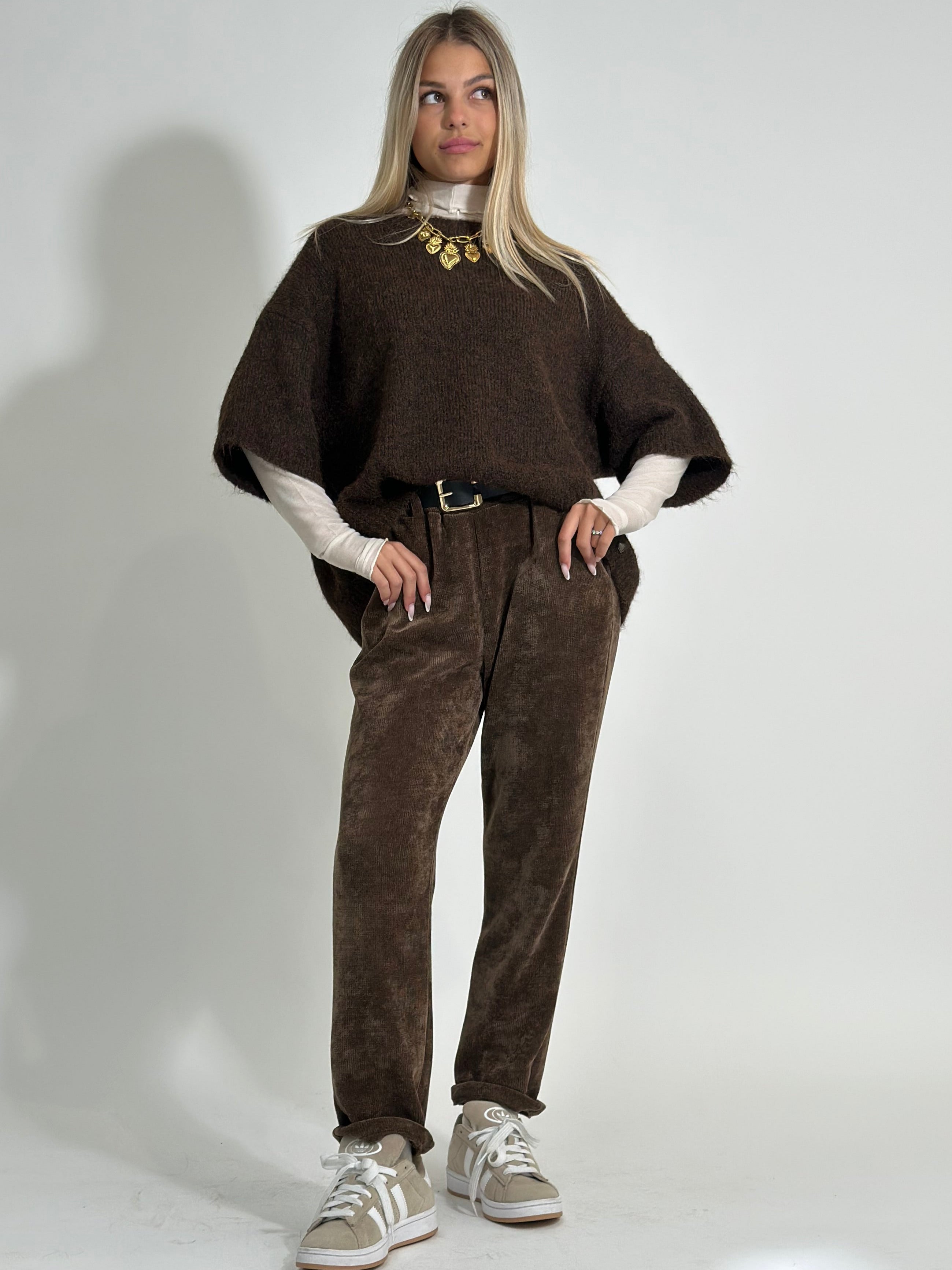 Pantalone costina K25337 CAMEL