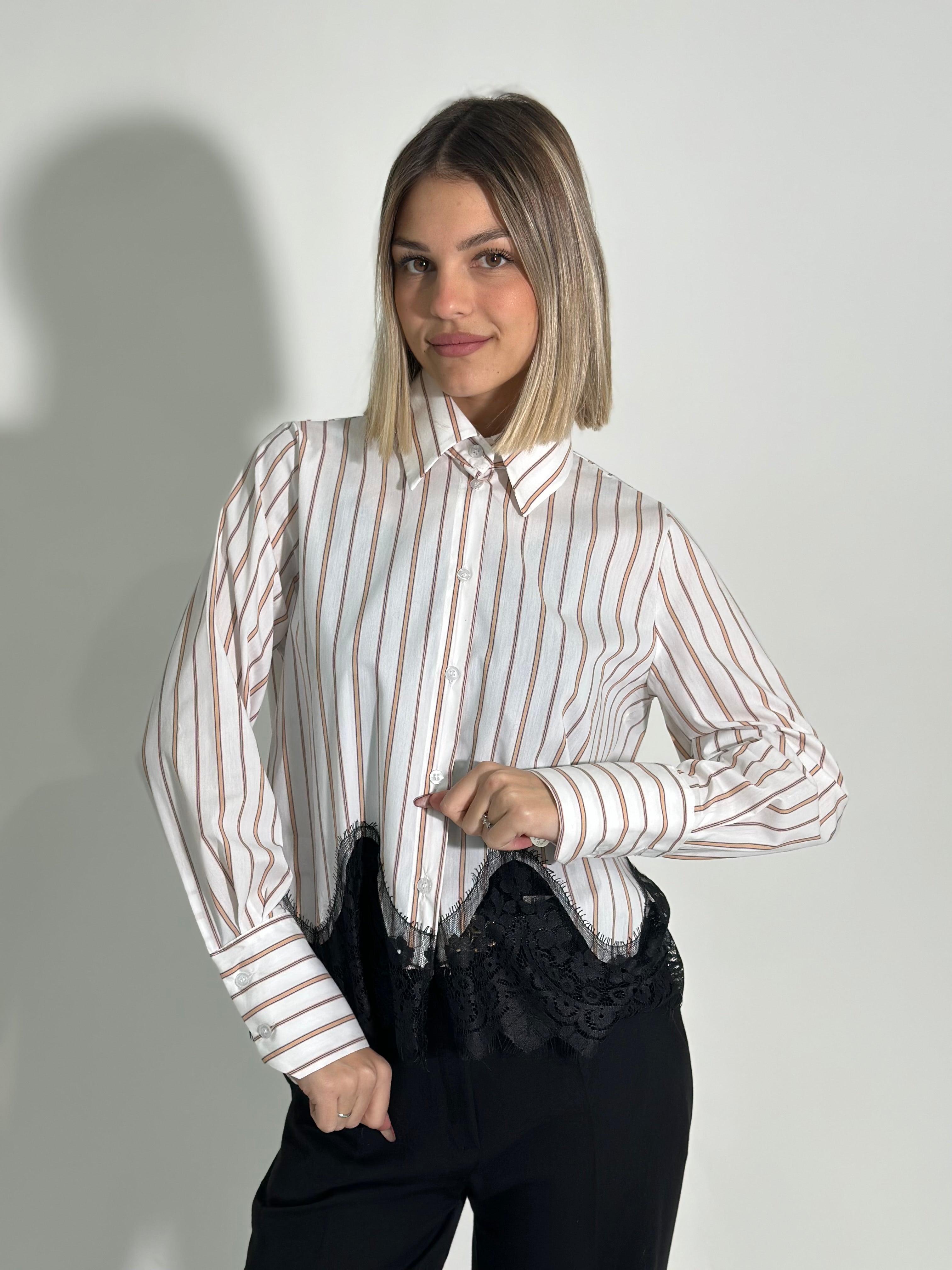 Camicia bastoncino pizzo 4793