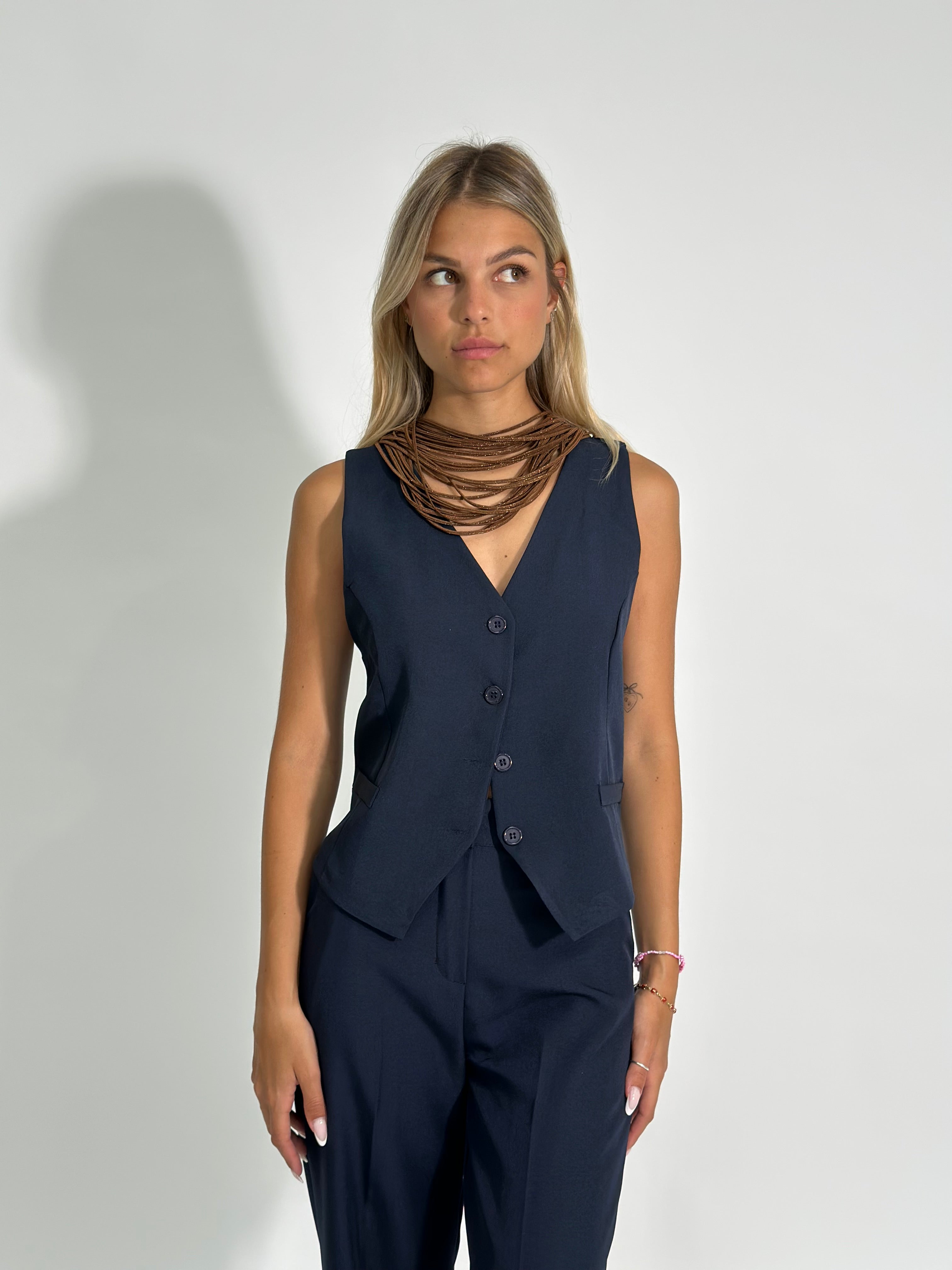 Completo gilet 231280 BLU