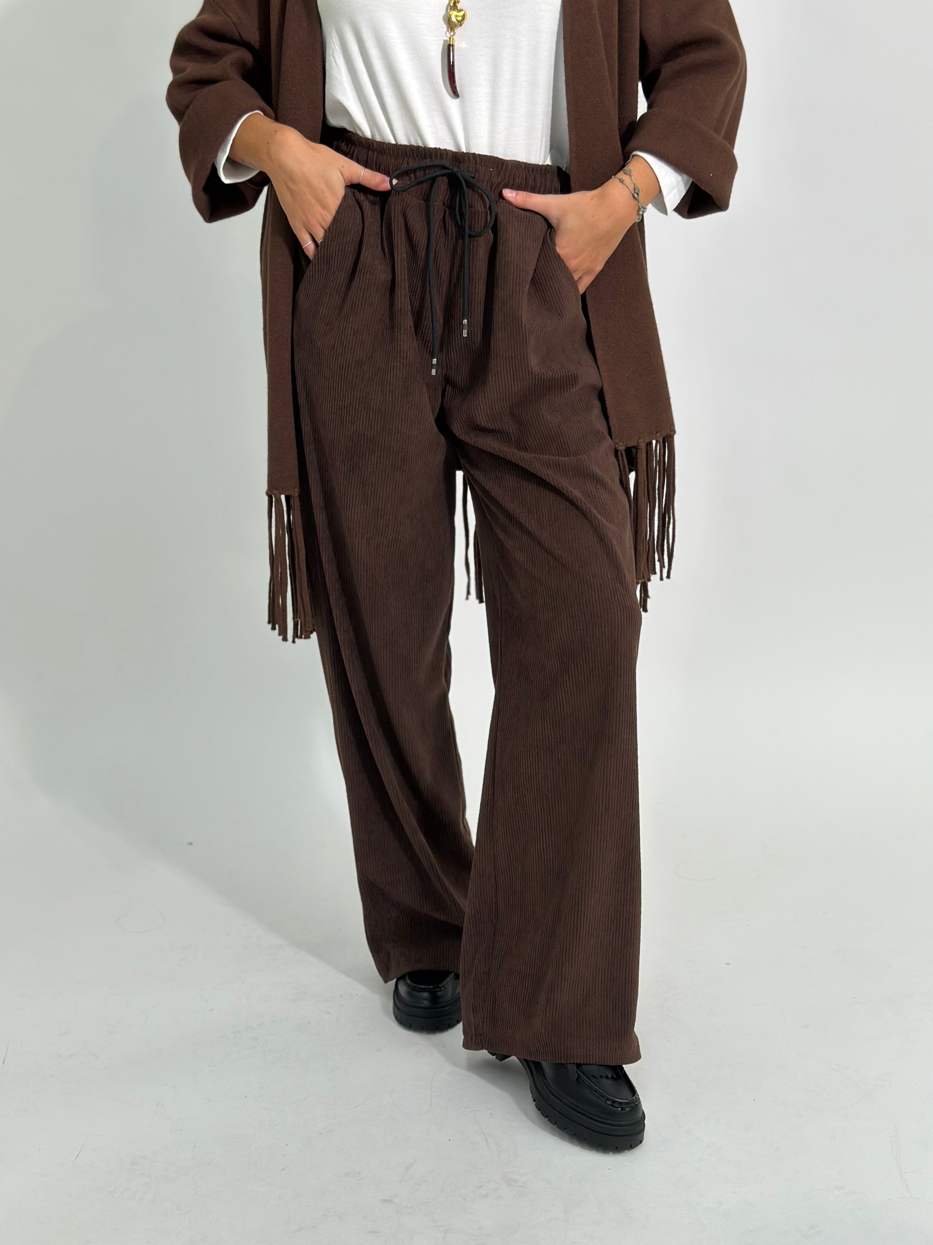 Pantalone velluto 25791 MARRONE