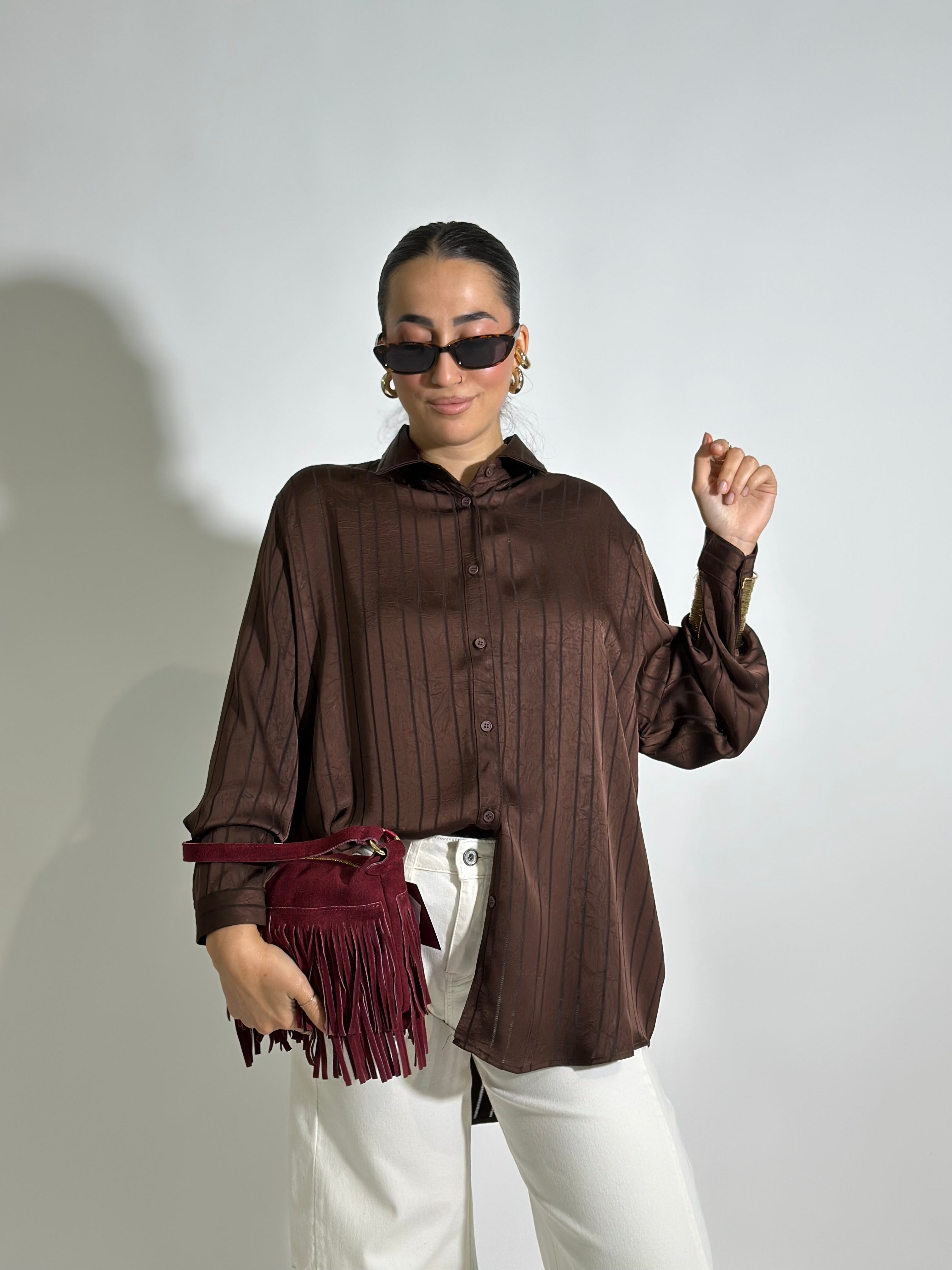 Camicia satin ottoman 2584 MORO