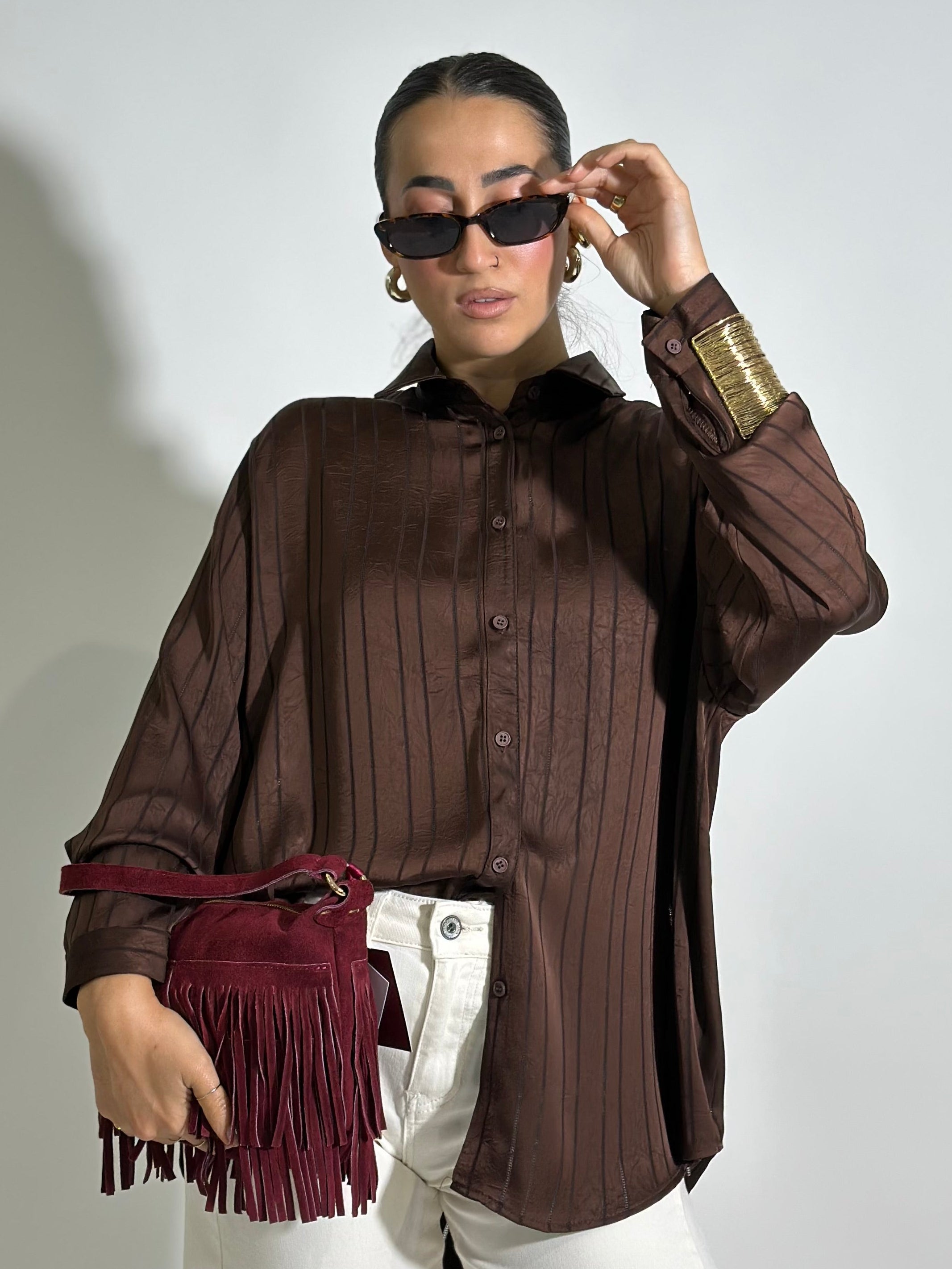 Camicia satin ottoman 2584 MORO