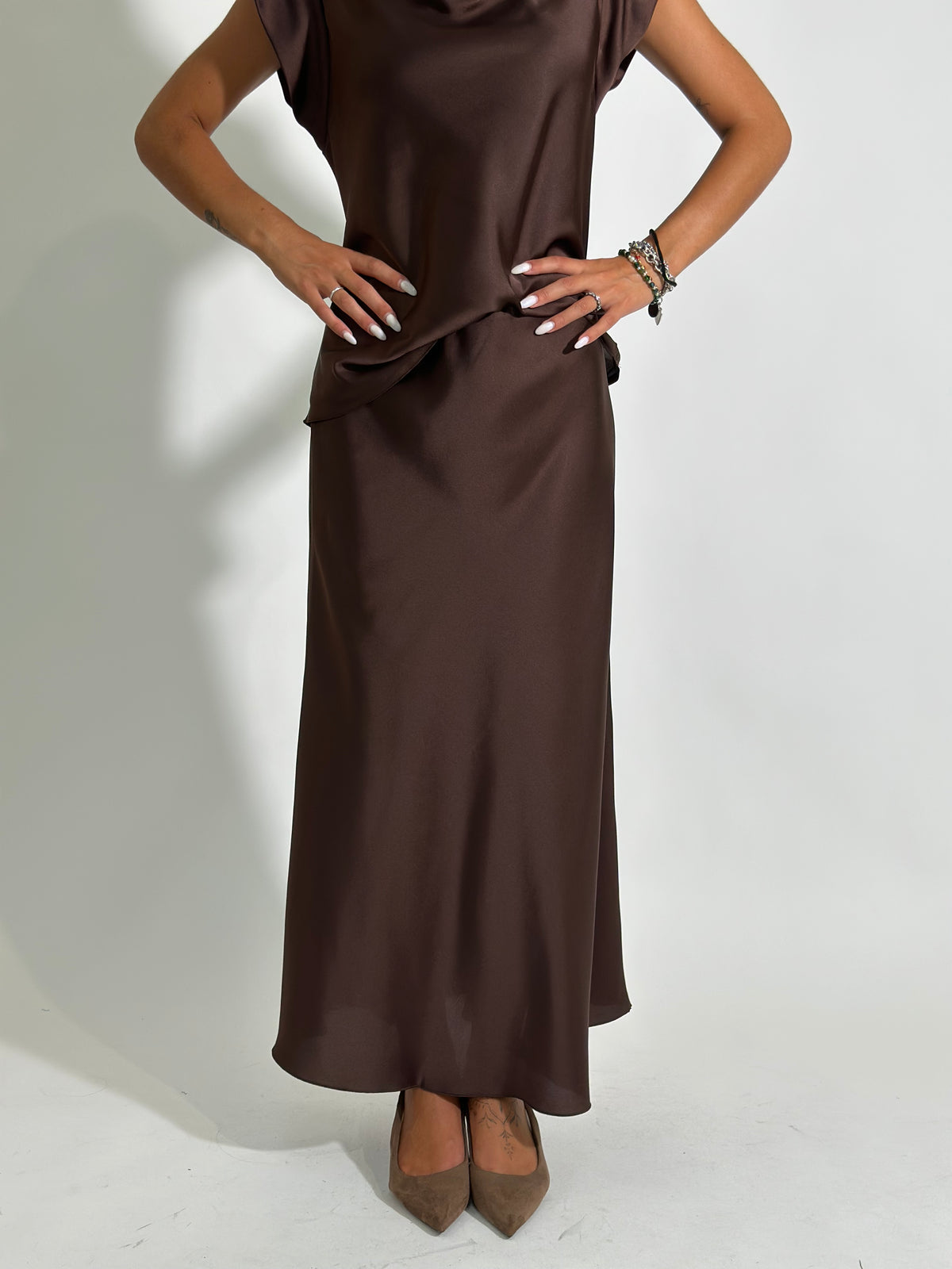 Gonna longuette satin 2236