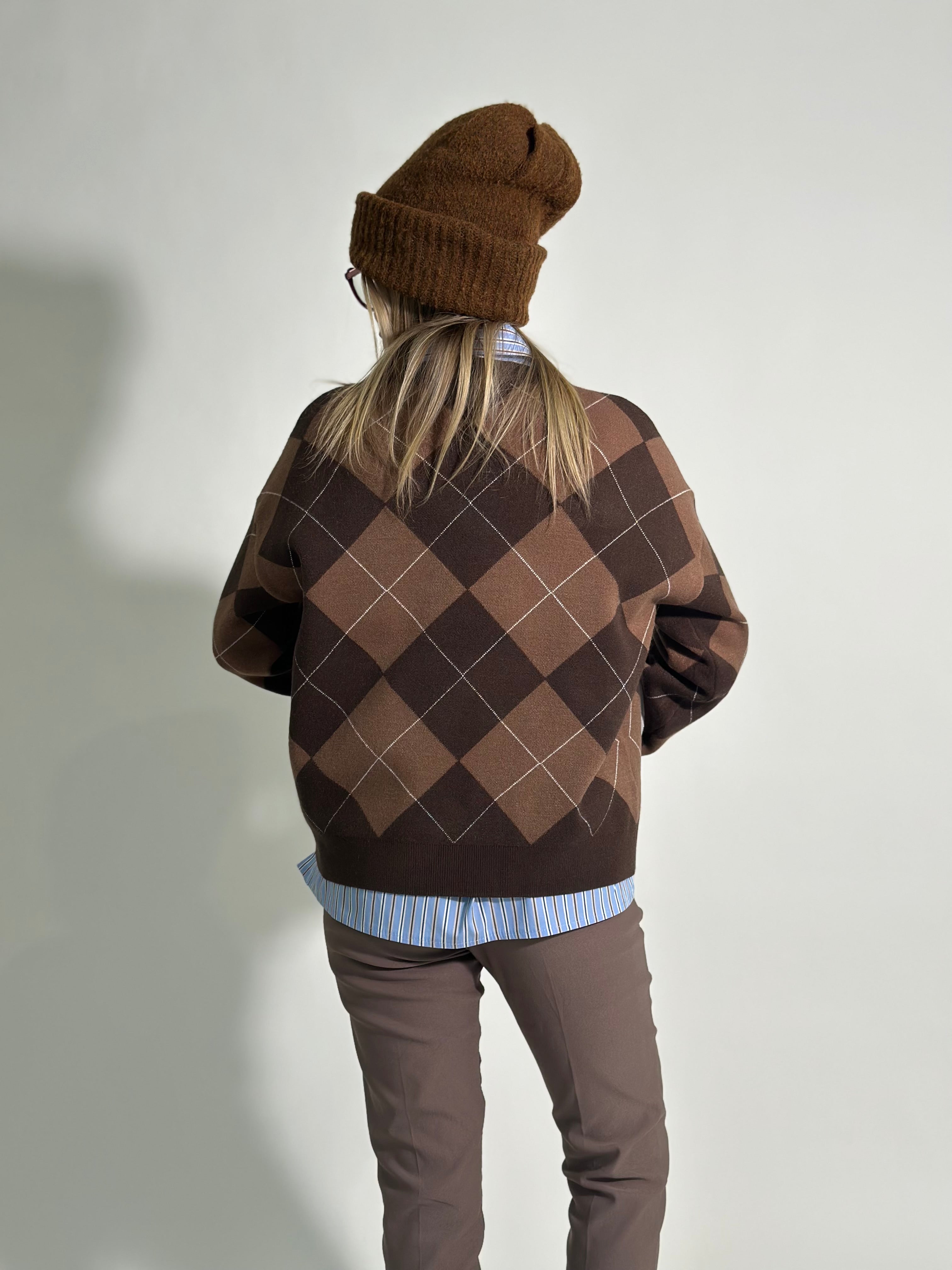 Maglia rombi 5623 MORO