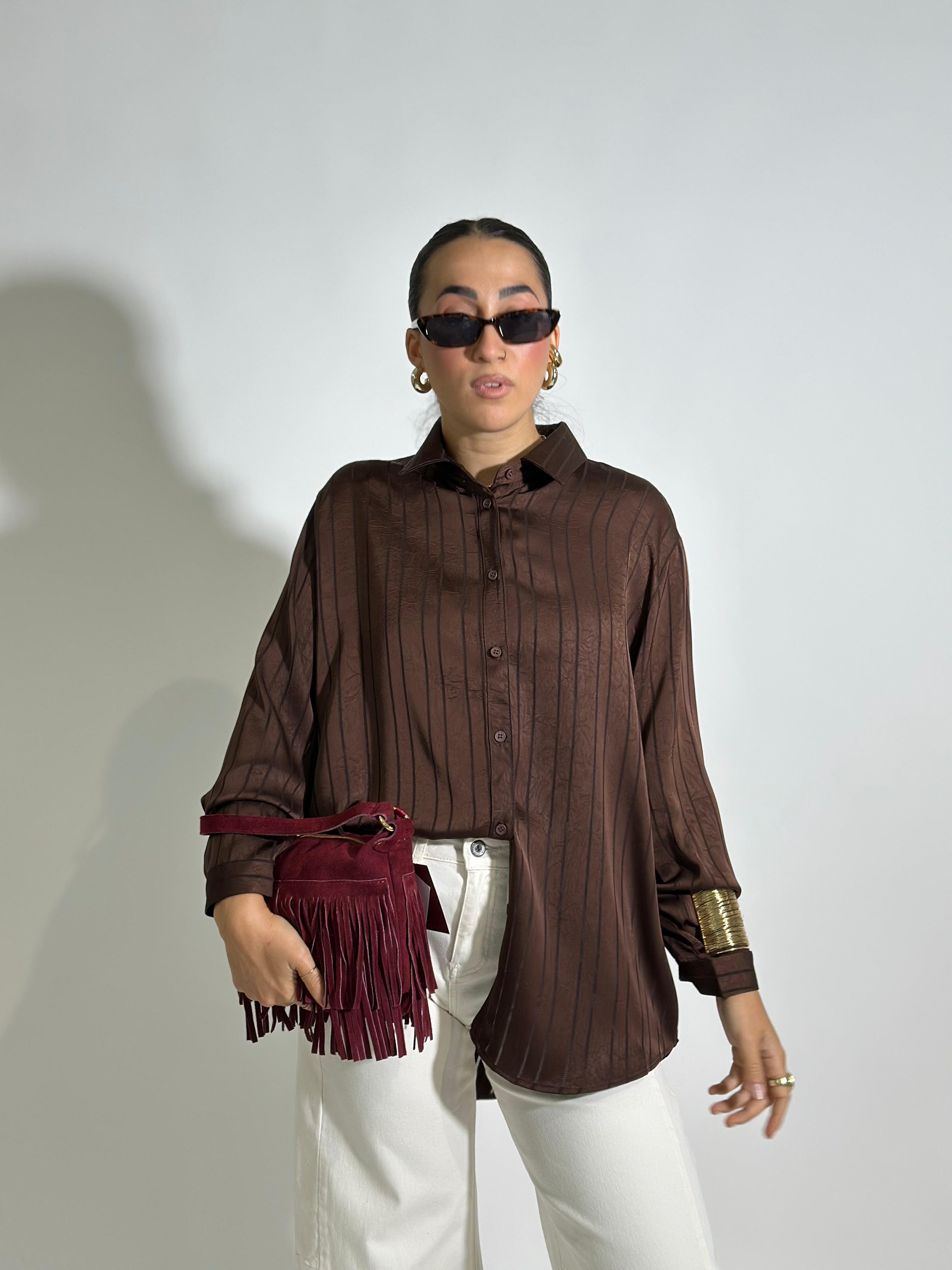 Camicia satin ottoman 2584 MORO