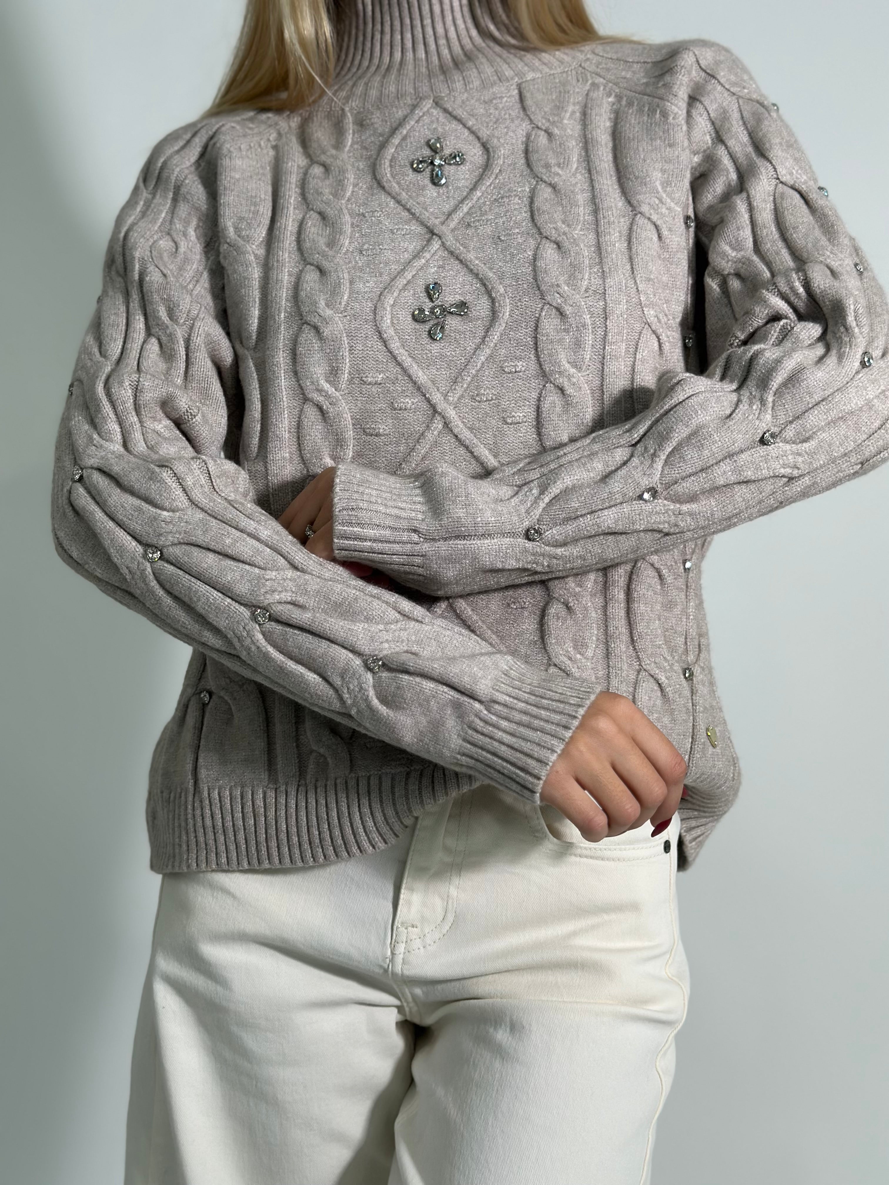 Maglia strass J28080 ECRU