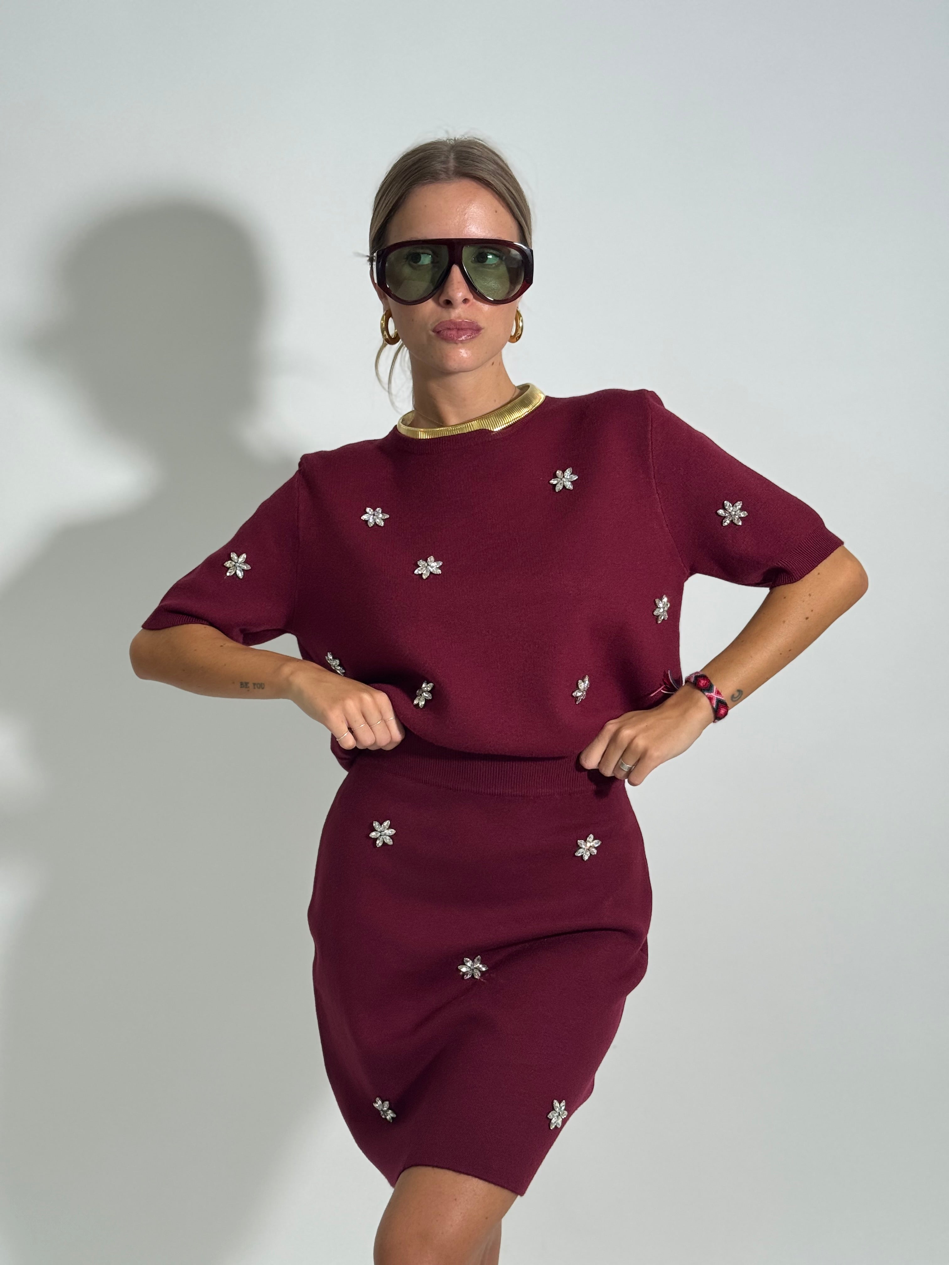 Completo gonna NZ5502 BORDO