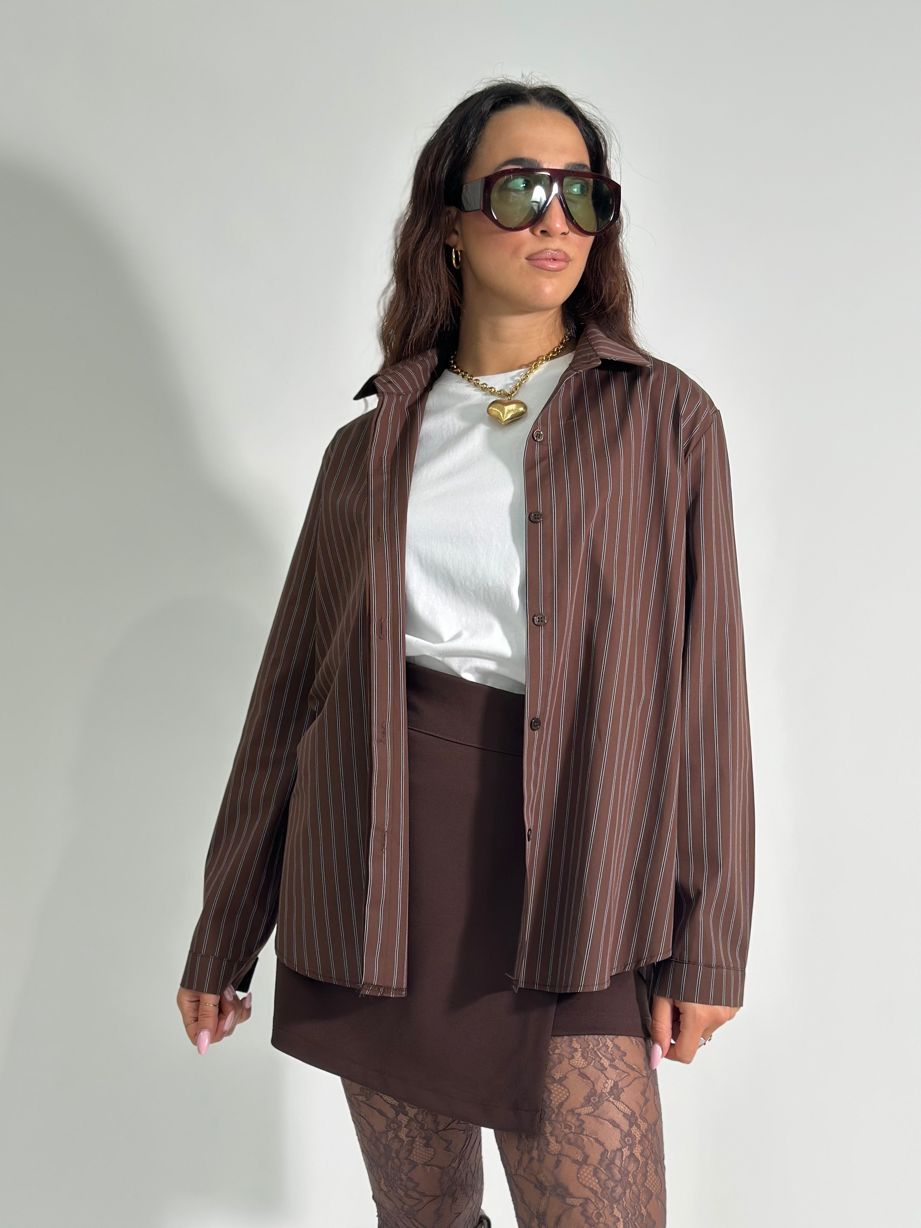 Camicia riga 50320 MORO