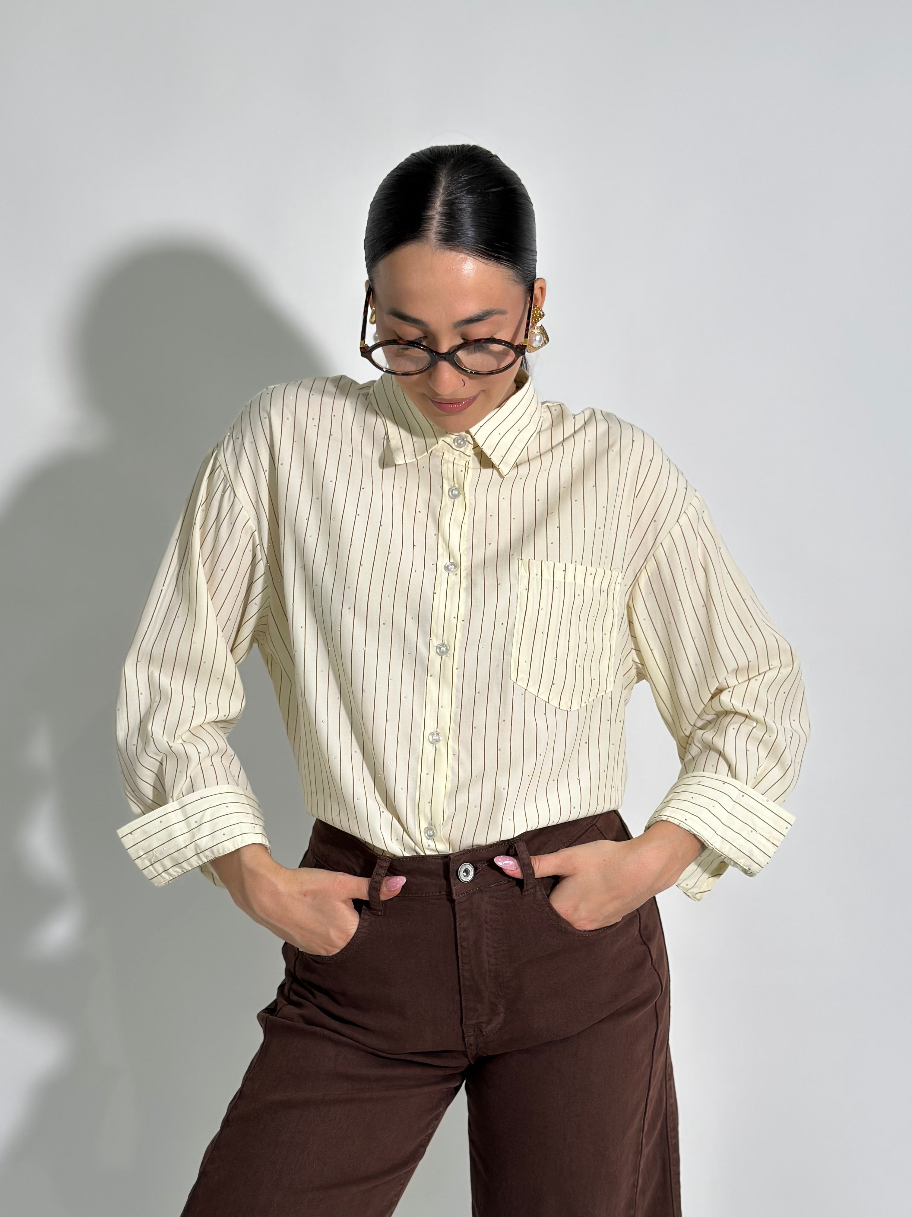 Camicia riga brillantino 17220