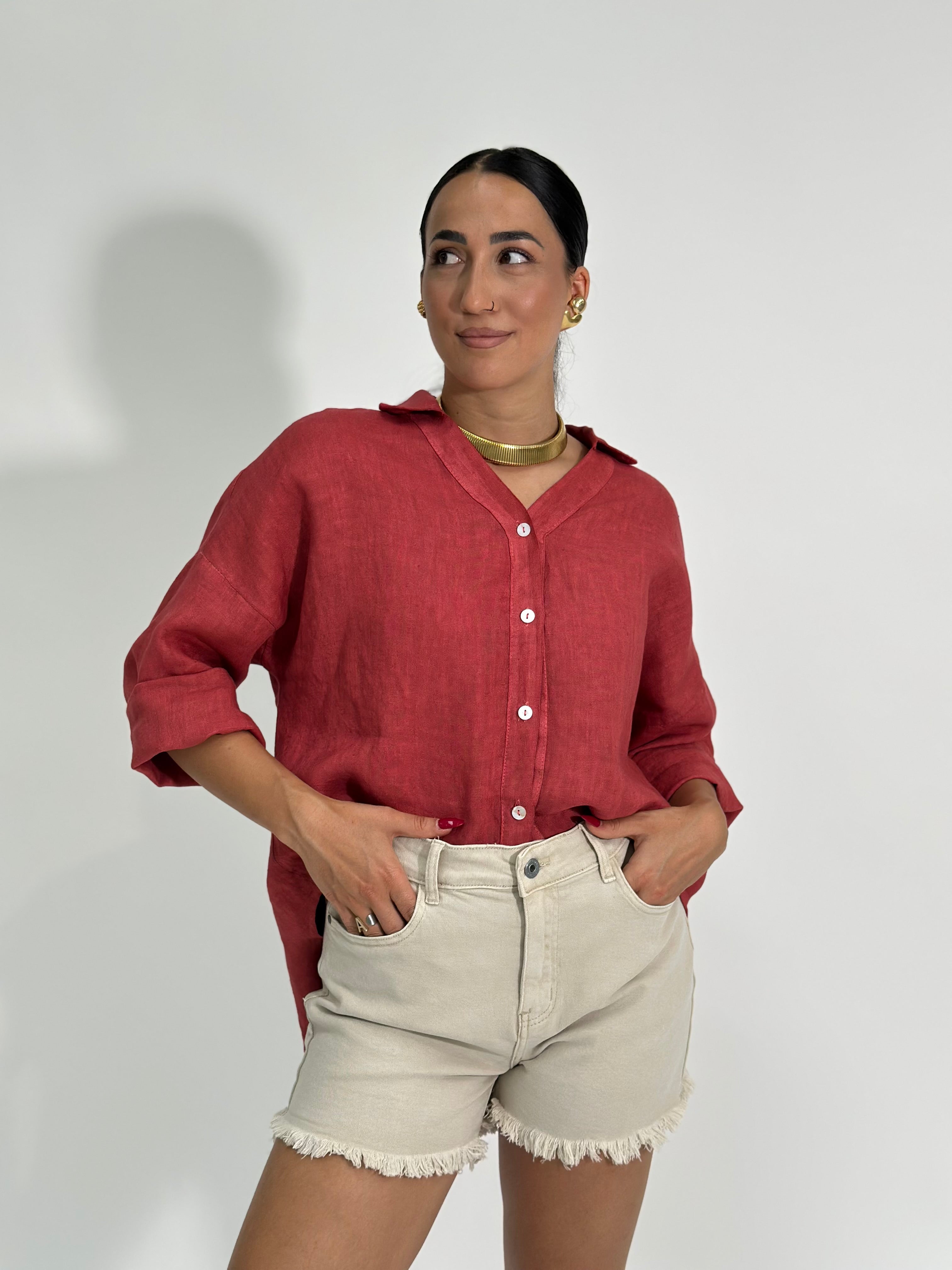 Camicia lino over 89303