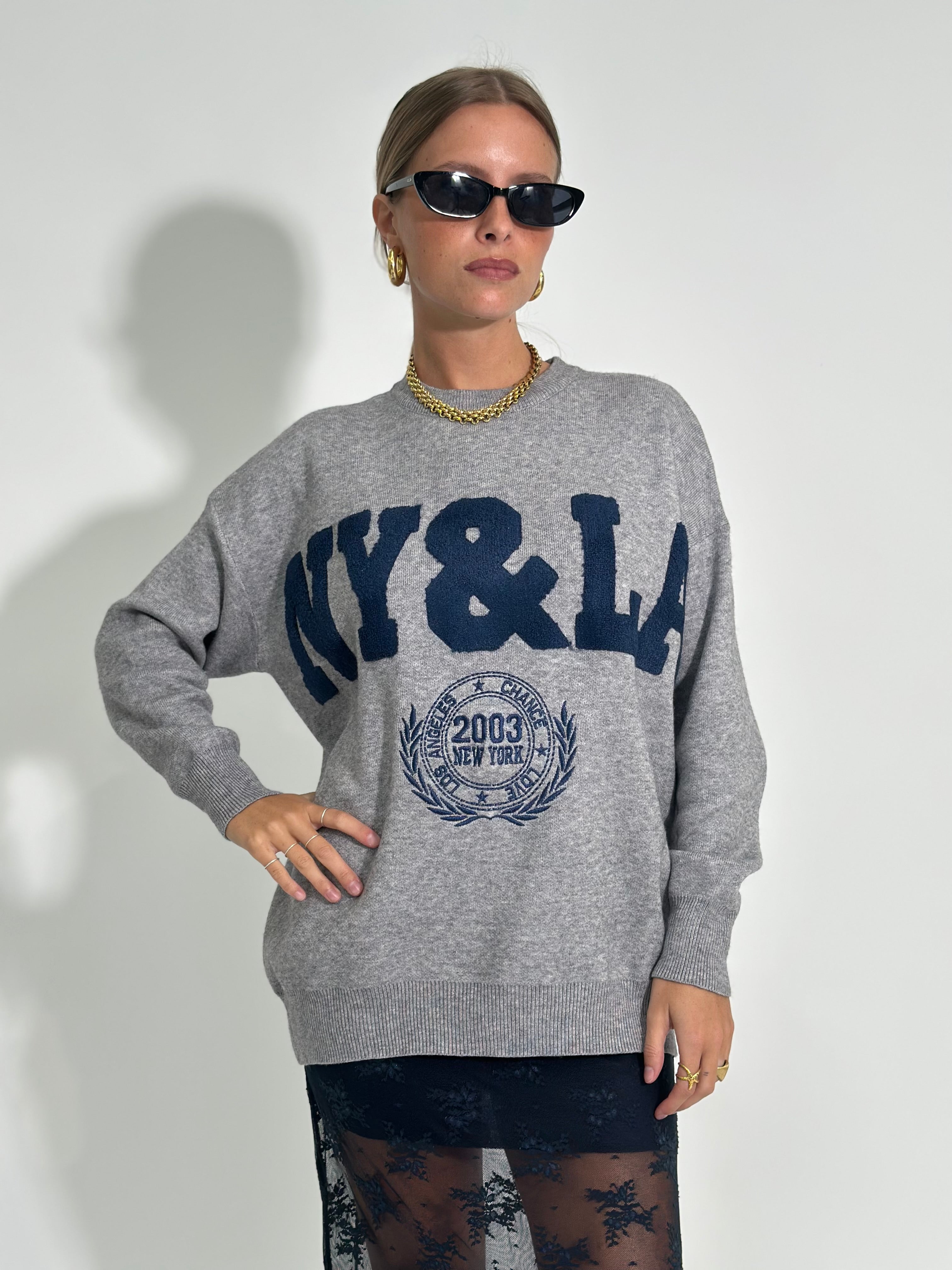 Maglia NY S11127 GRIGIO