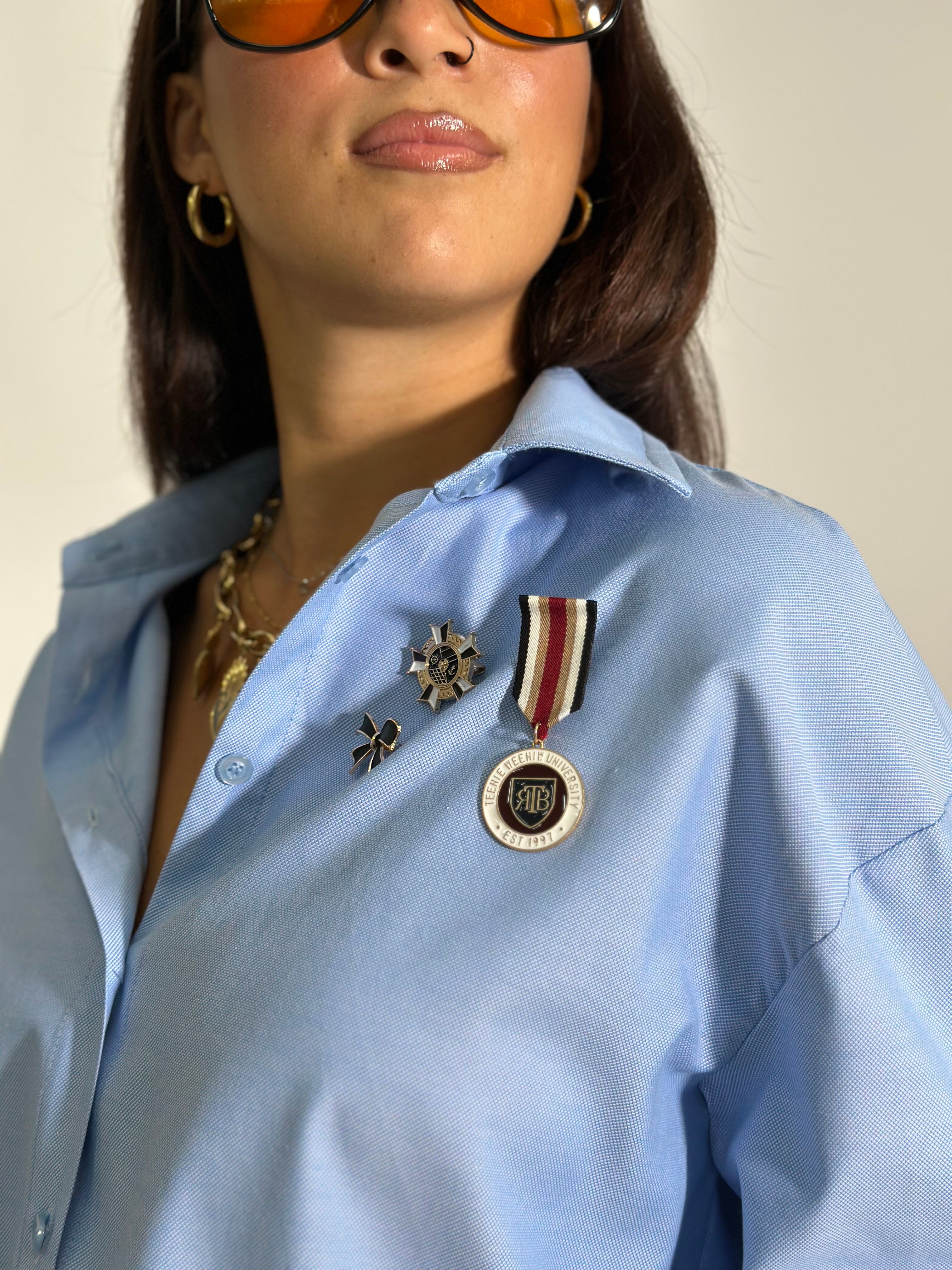 Camicia spille 707 AZZURRO