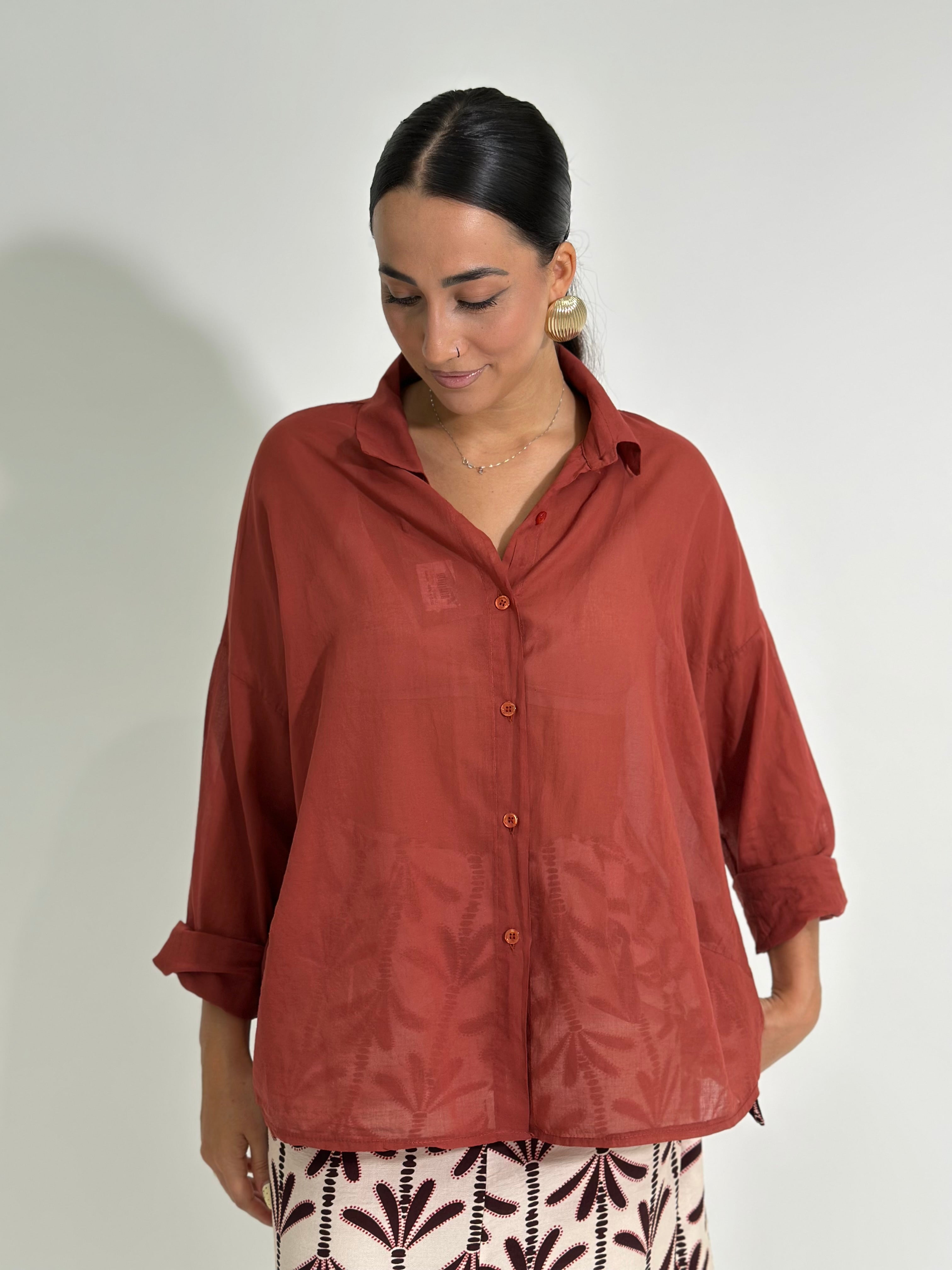 Camicia terracotta 11394