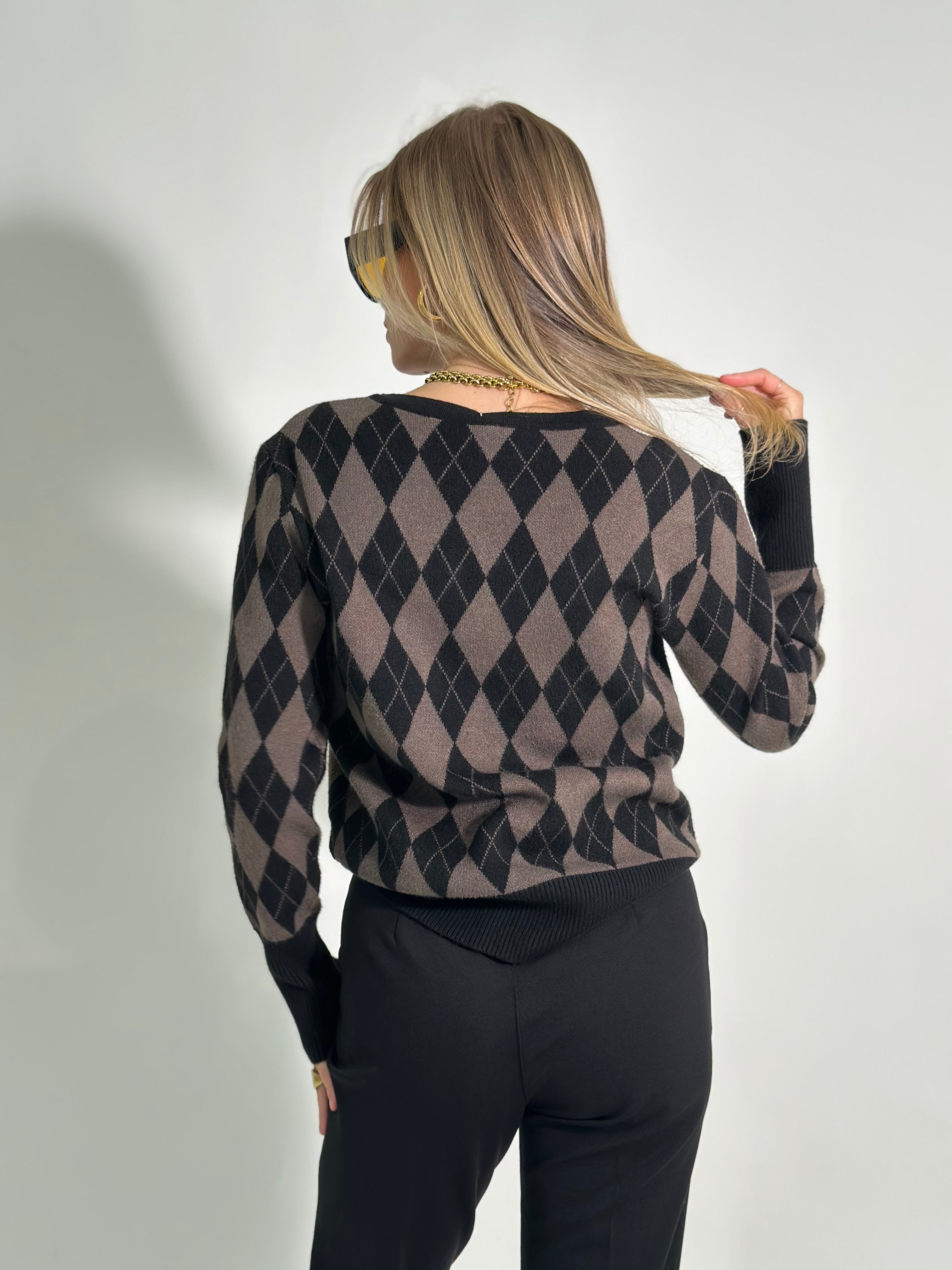 Maglia rombi 9651 MORO