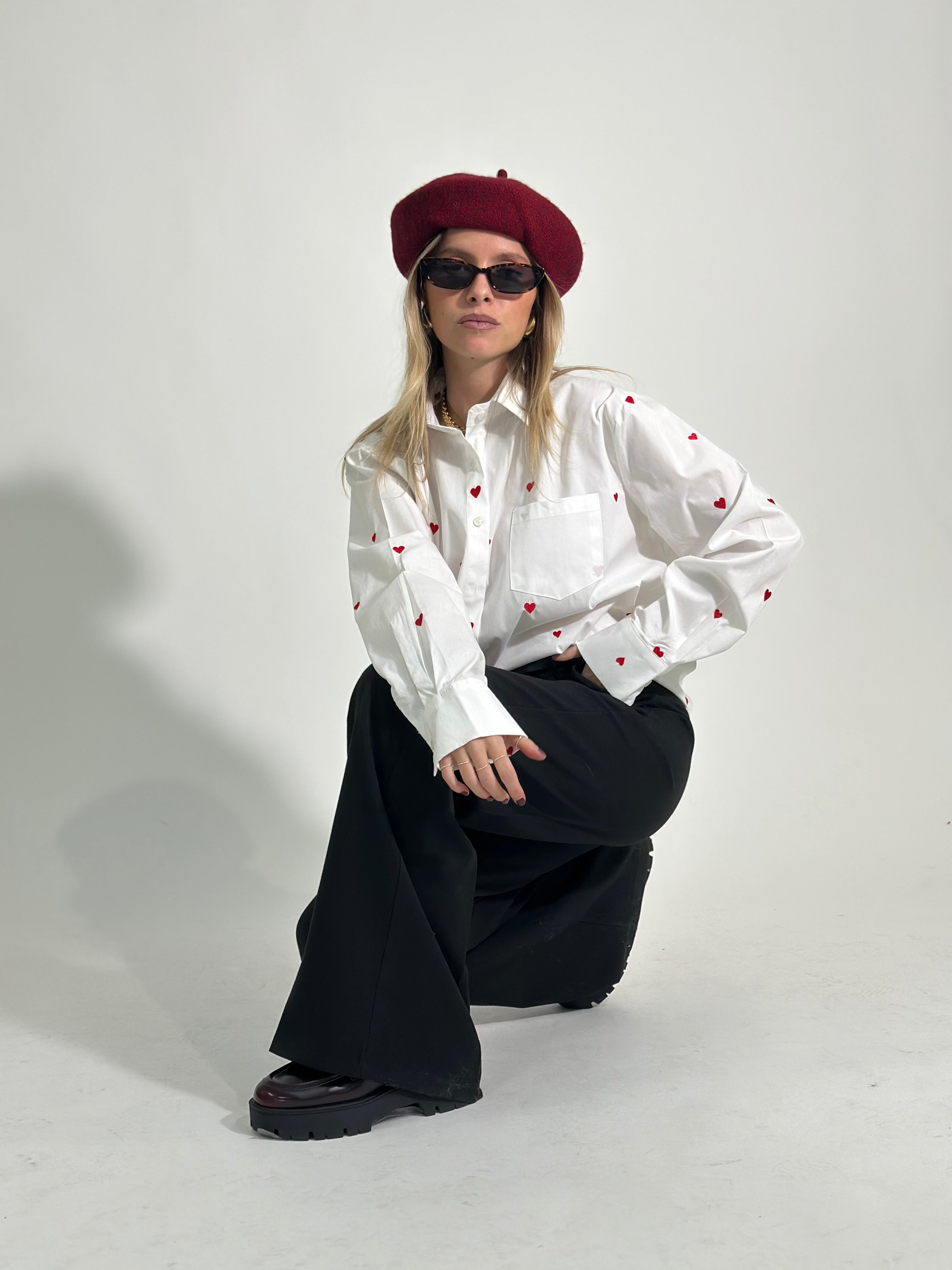 Camicia cuore ricamato 17195