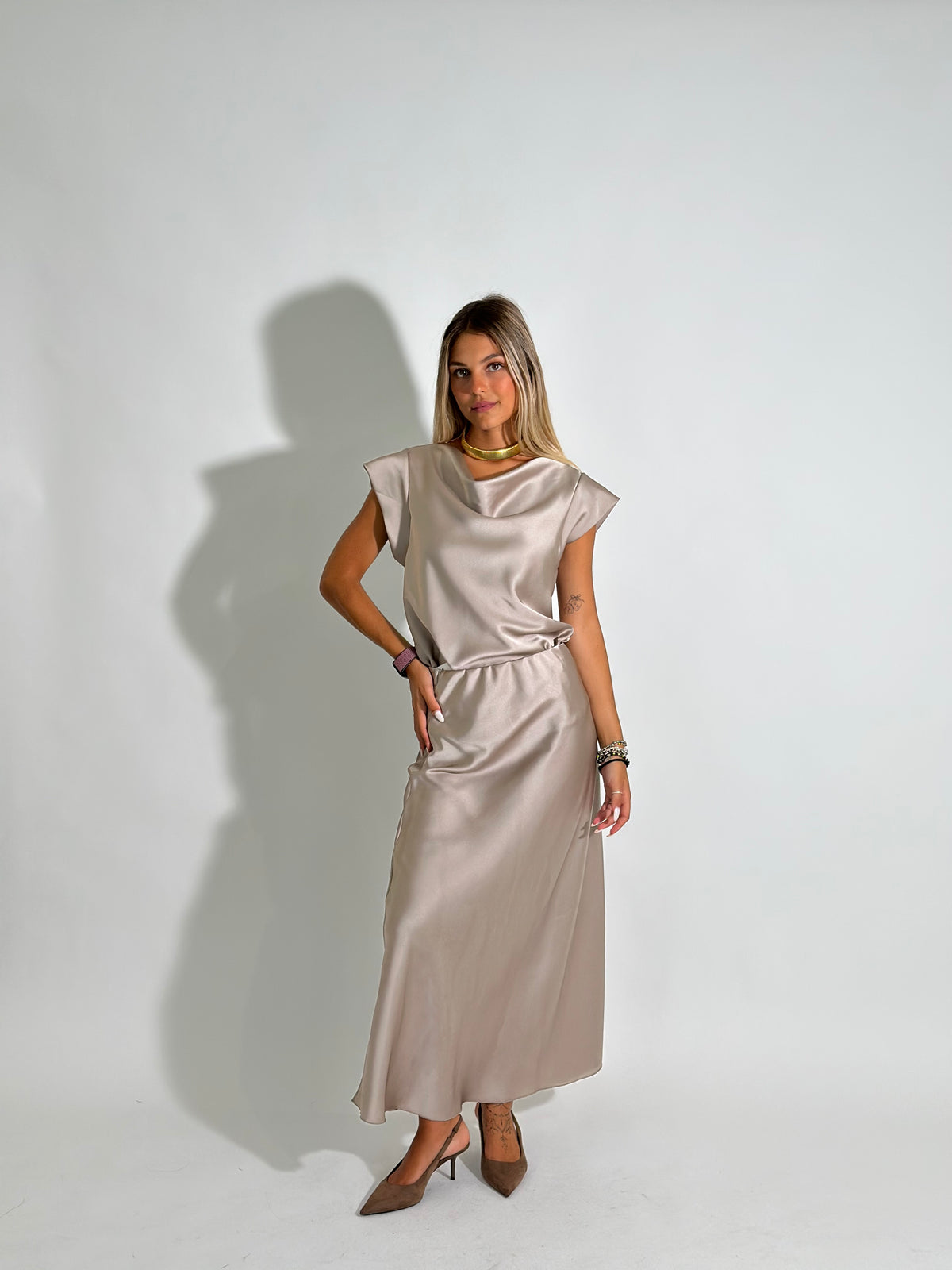 Gonna longuette satin 2236