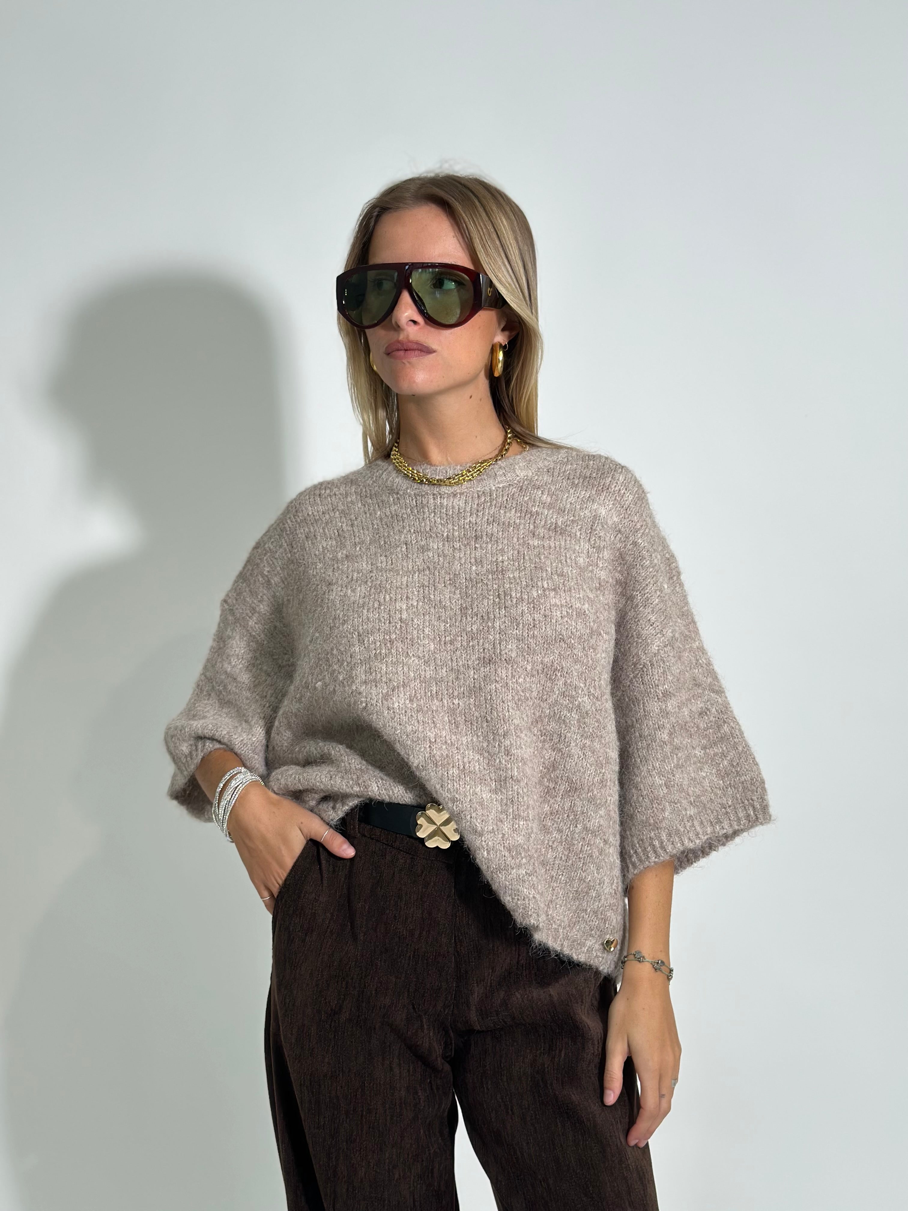 Maglia mohair 28168 TAUPE