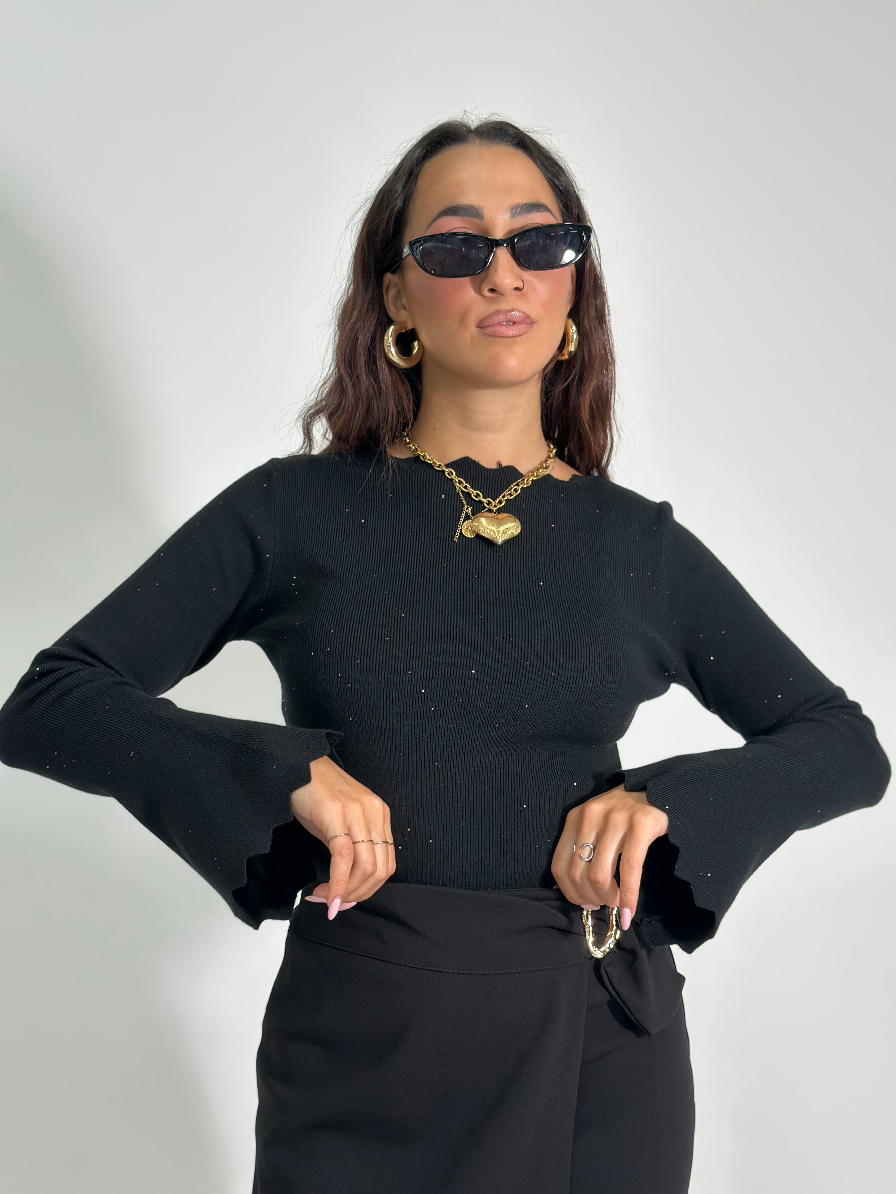 Maglia smerlo NZ5513 NERO